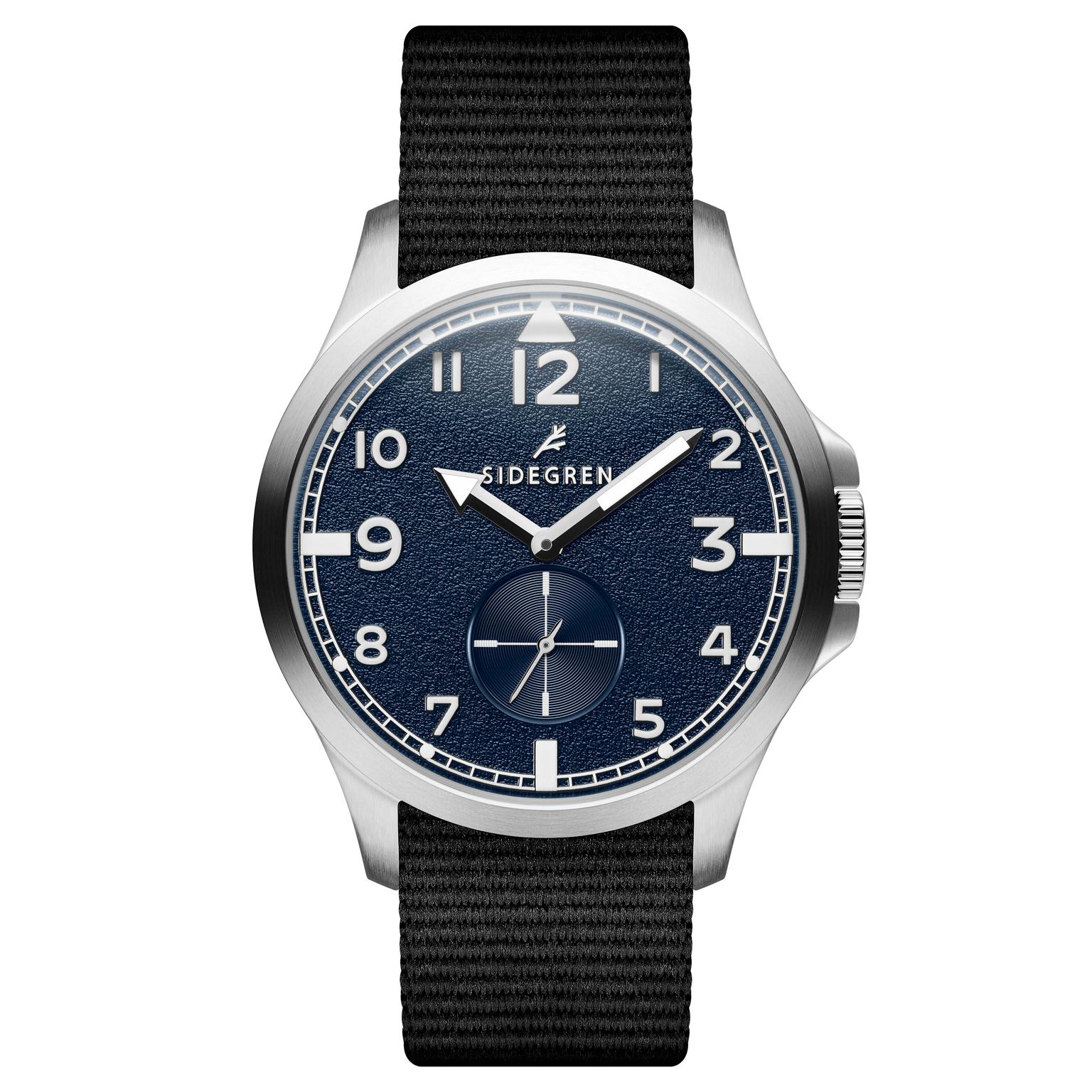 Luxor | Vintage-style Silver-tone and Blue Stainless Steel Field Watch Luxor | Vintage-style Silver-tone and Blue Stainless Steel Field Watch