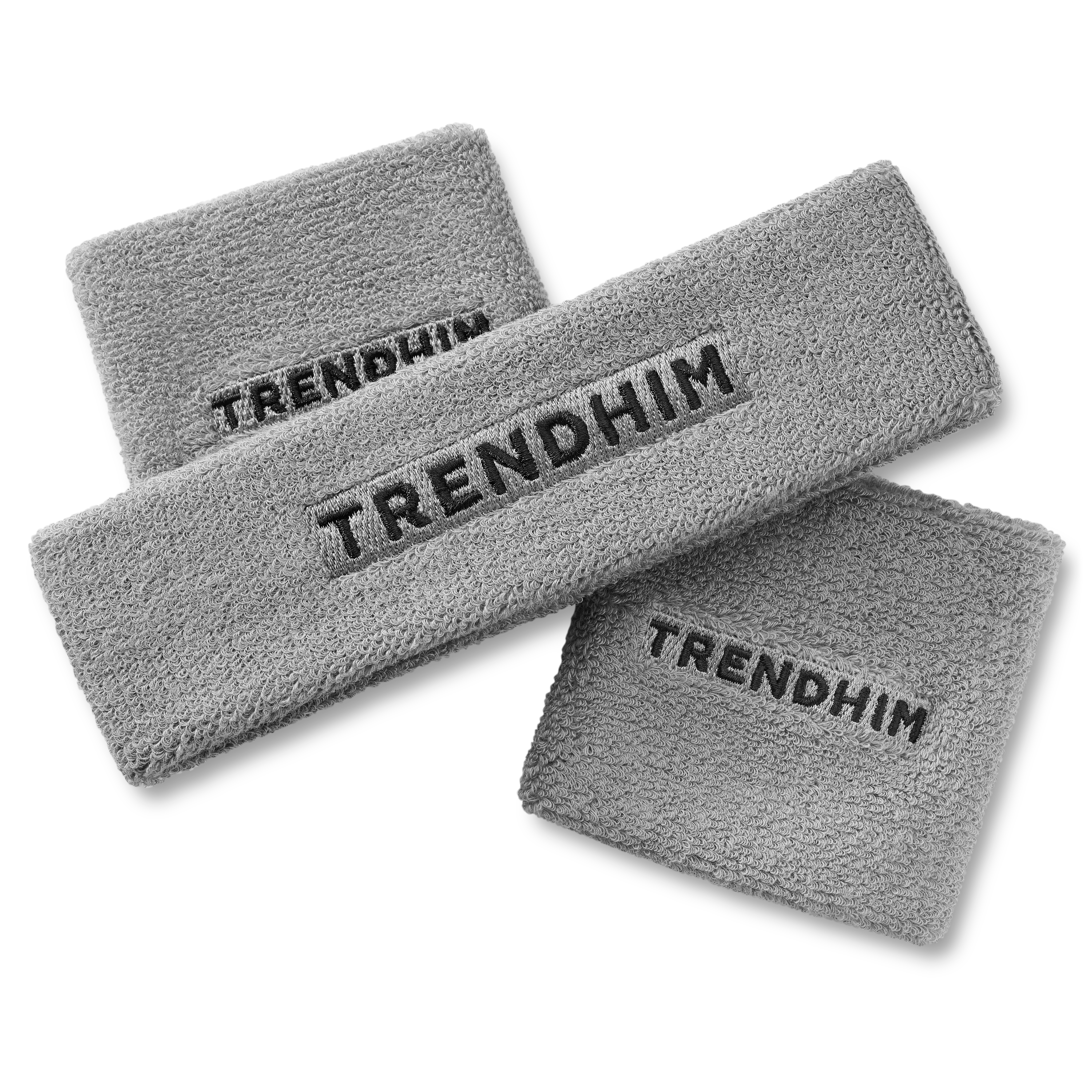 Grått Svettebånd Sett | Pannebånd og armbånd - 3