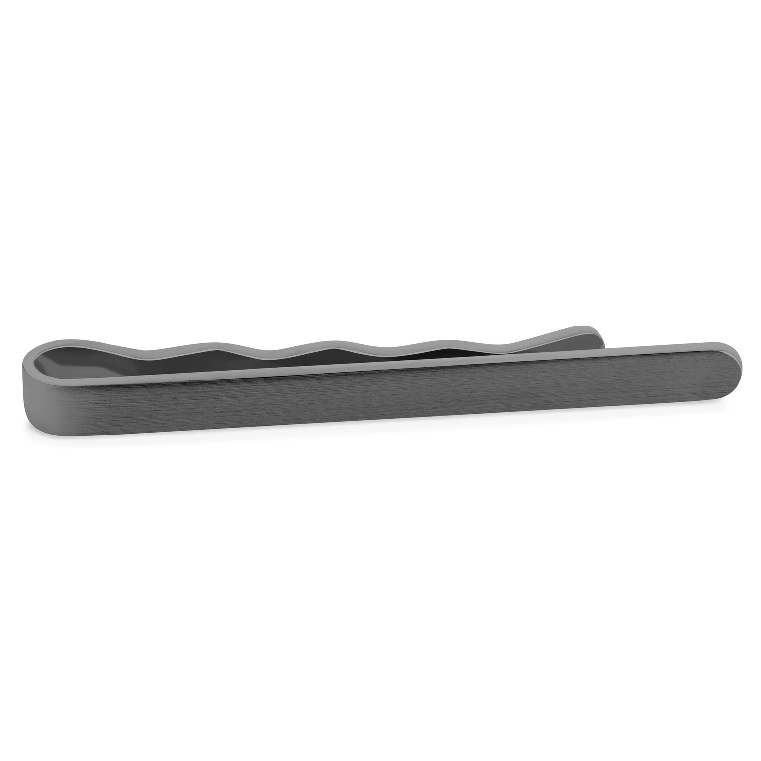 Pasador de corbata redondeado de 5.5 cm en negro mate Pasador de corbata redondeado de 5.5 cm en negro mate