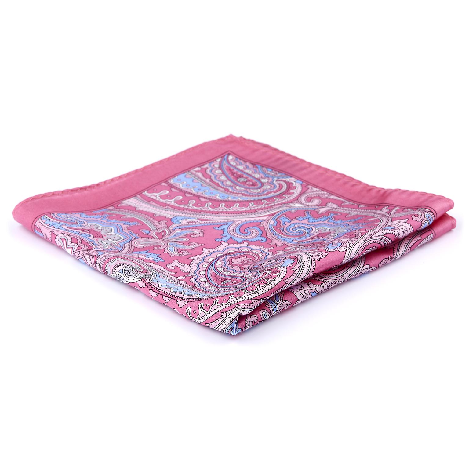 Baroque Pink Silk Pocket Square Baroque Pink Silk Pocket Square