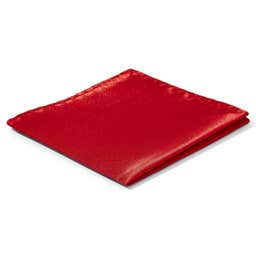 Shiny Red Simple Pocket Square