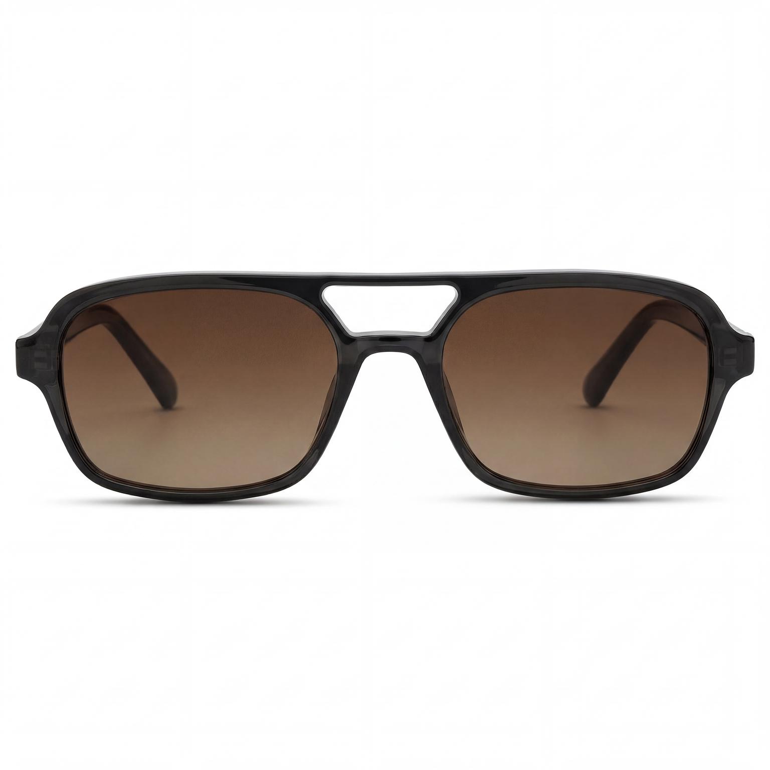 Spectrum | Smoky Black & Brown Aviator Sunglasses Spectrum | Smoky Black & Brown Aviator Sunglasses