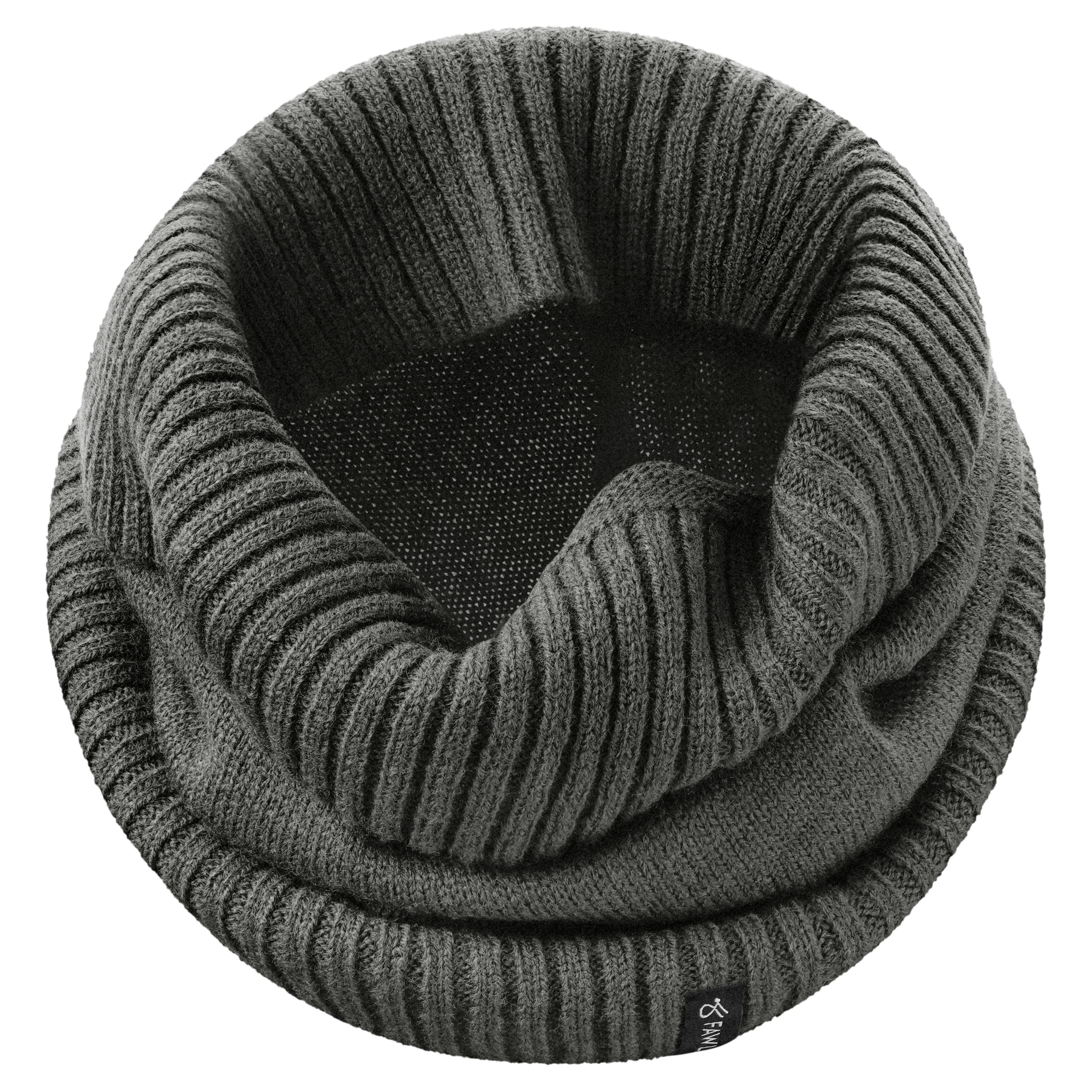 Kaleb | Dark Grey Merino Tube Kane Scarf | In stock! | Fawler