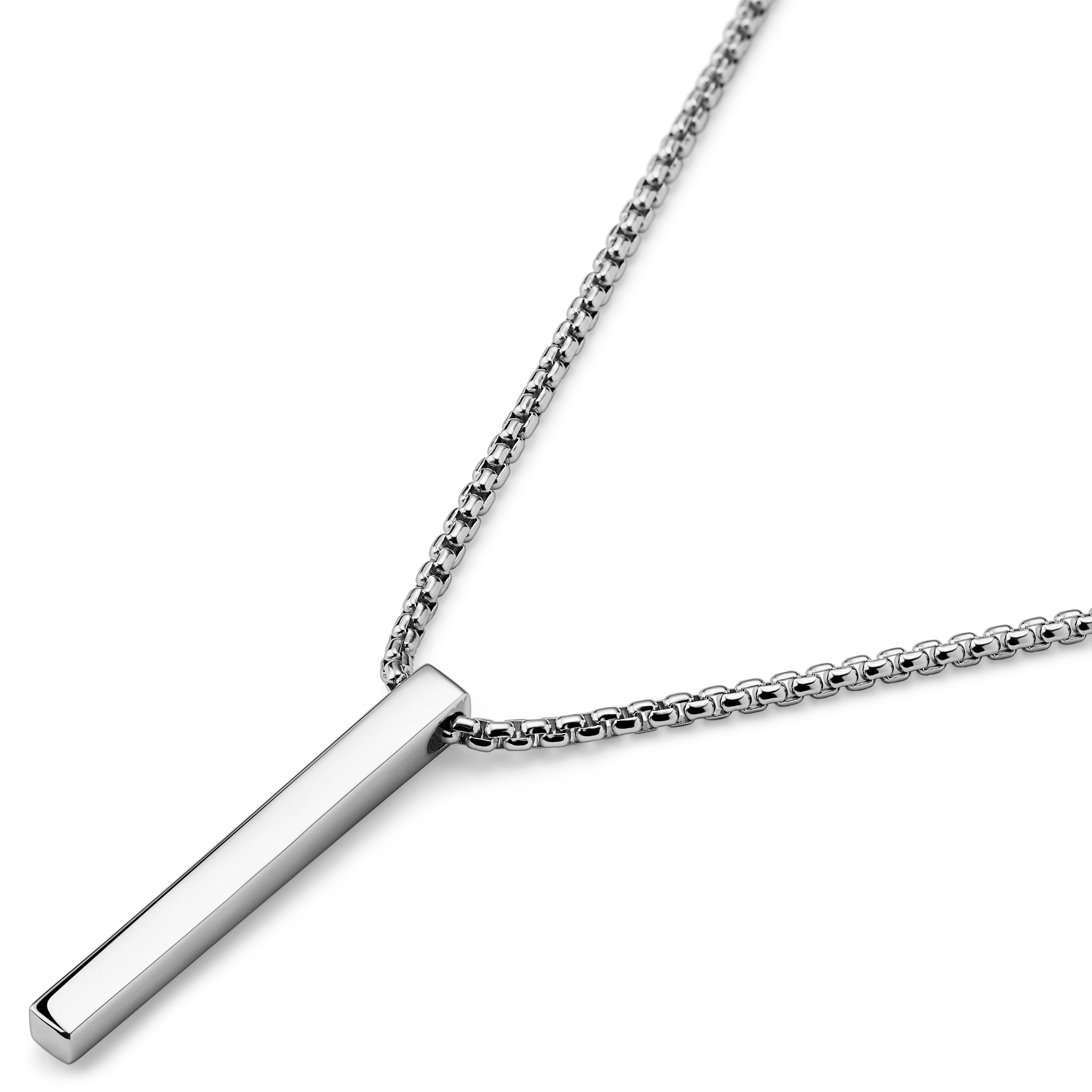 Argentia | Naszyjnik z wypolerowanego srebra próby 925 z prostą zawieszką - 4