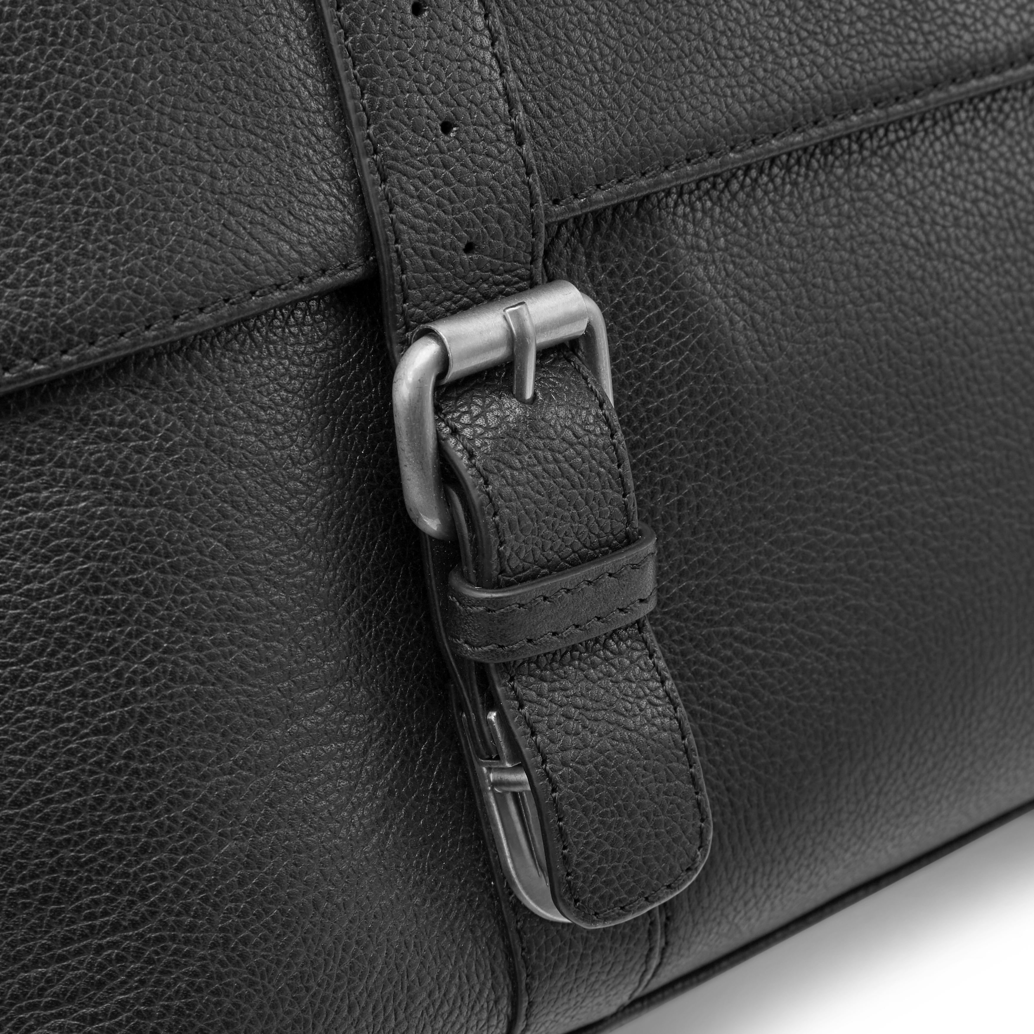 Bandolera de cuero negro Sam - 8