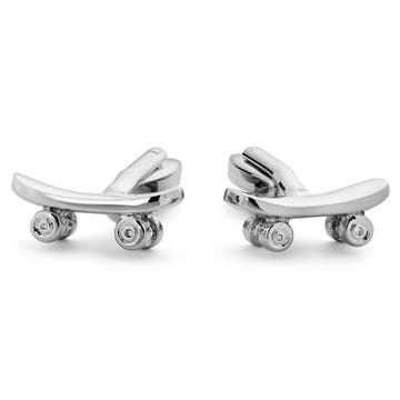 Meraklis | Silver-Tone Skateboard Cufflinks Meraklis | Silver-Tone Skateboard Cufflinks