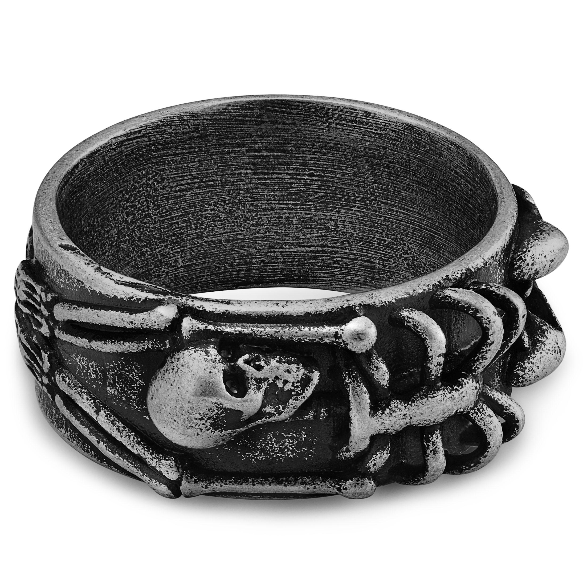 Aspero | 10 mm Grått Rustfritt Stål Skjelettring - 2