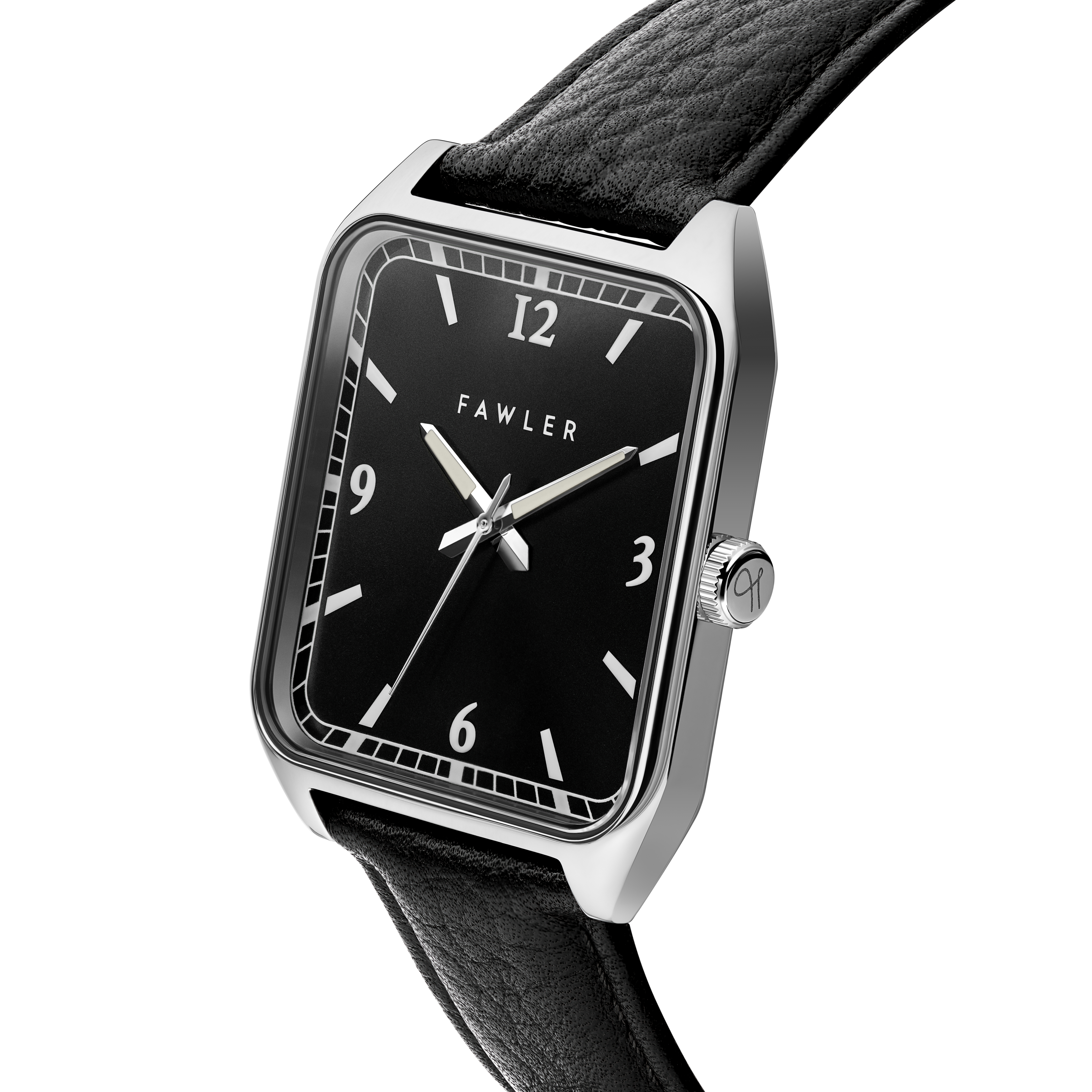 Clyde | Kvadrātveida formas pulkstenis, sudraba un melnā krāsā - 4