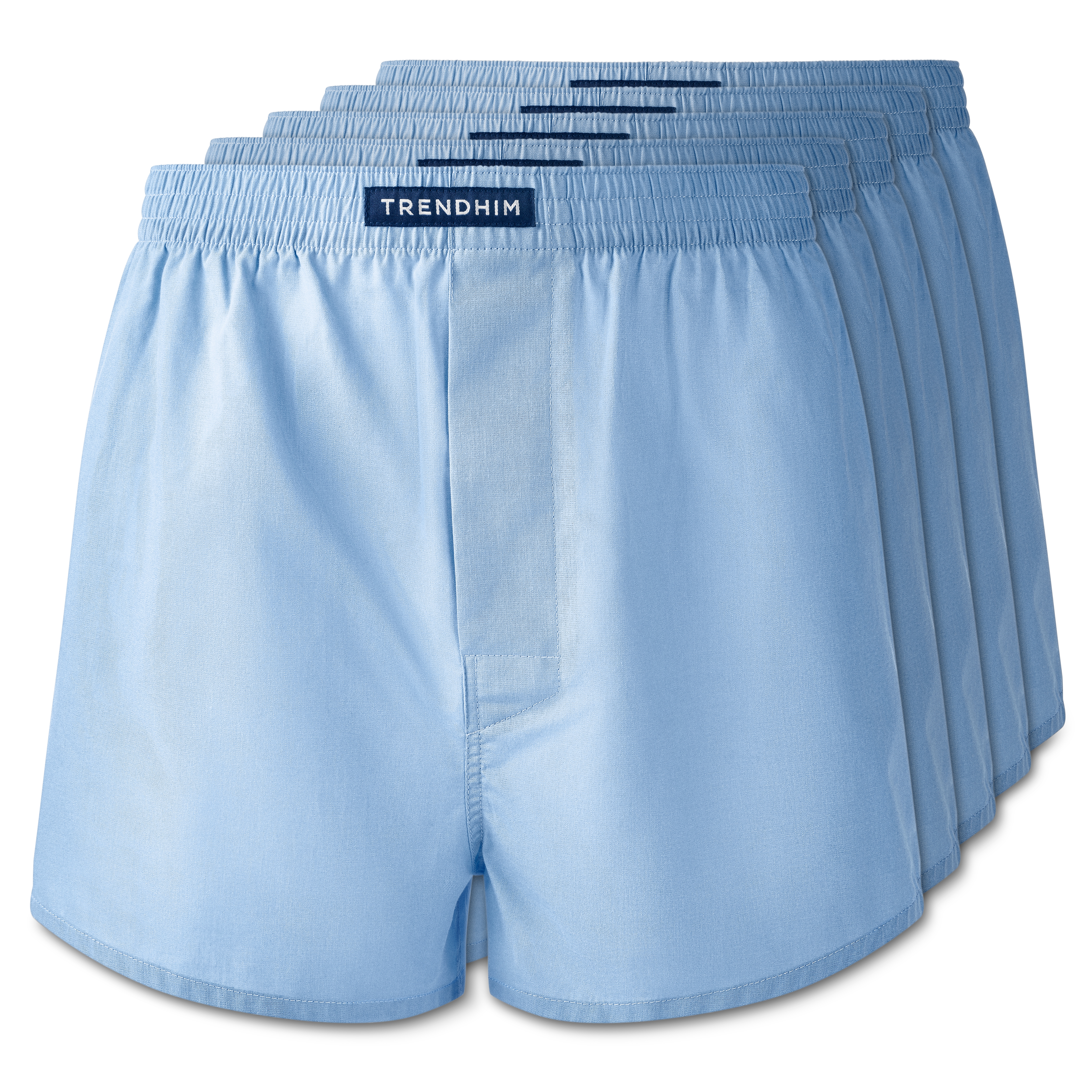 Medium - AirFeel | 5-Pack Sky Blue Loose-fit Encased Cotton Boxers - 1