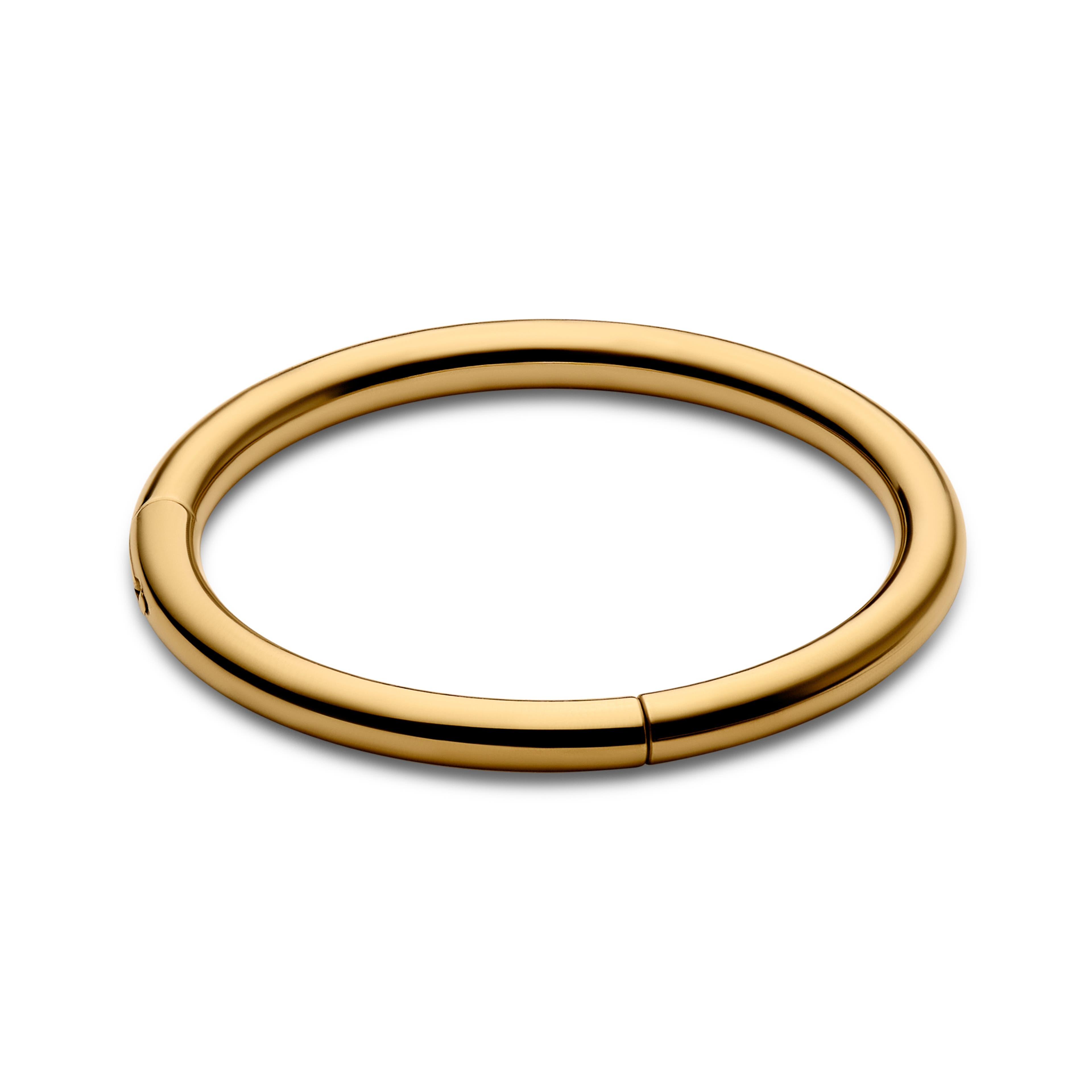 Златист стоманен пръстен за пиърсинг 8 мм