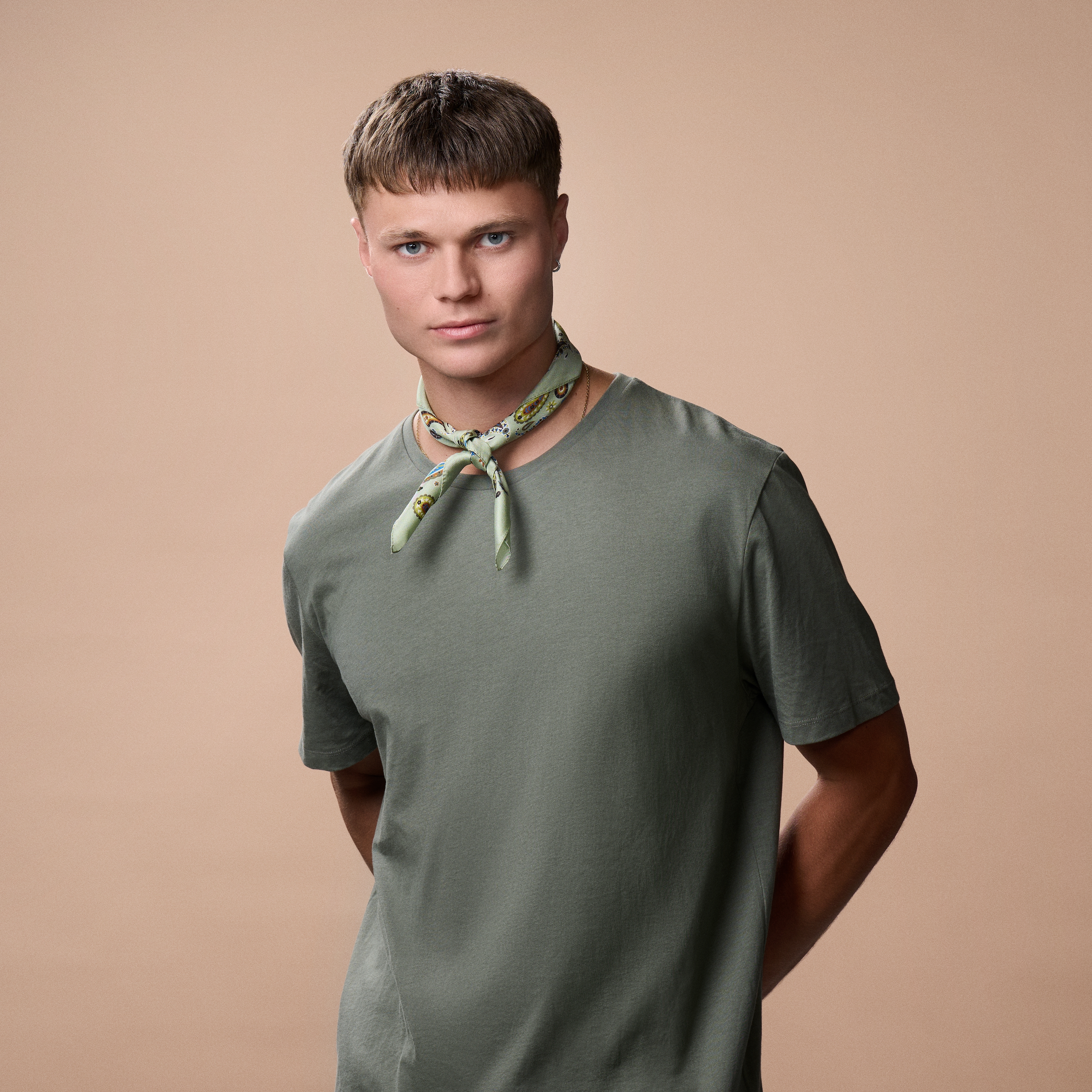 Virtuo | Mint Paisley Silk Neckerchief - 3