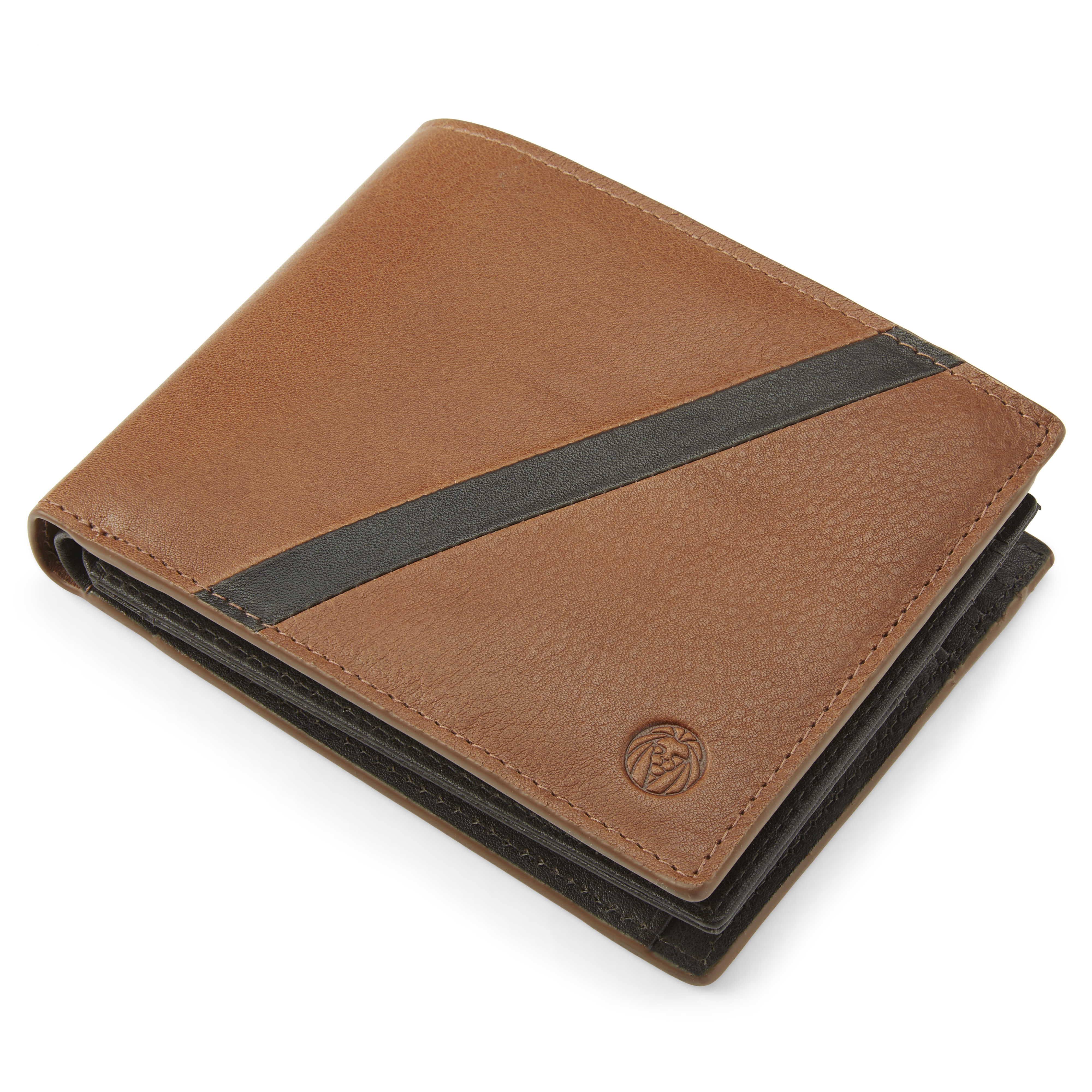 Lind Hellbraune & Dunkelbraune Leder RFID Geldbörse - 10