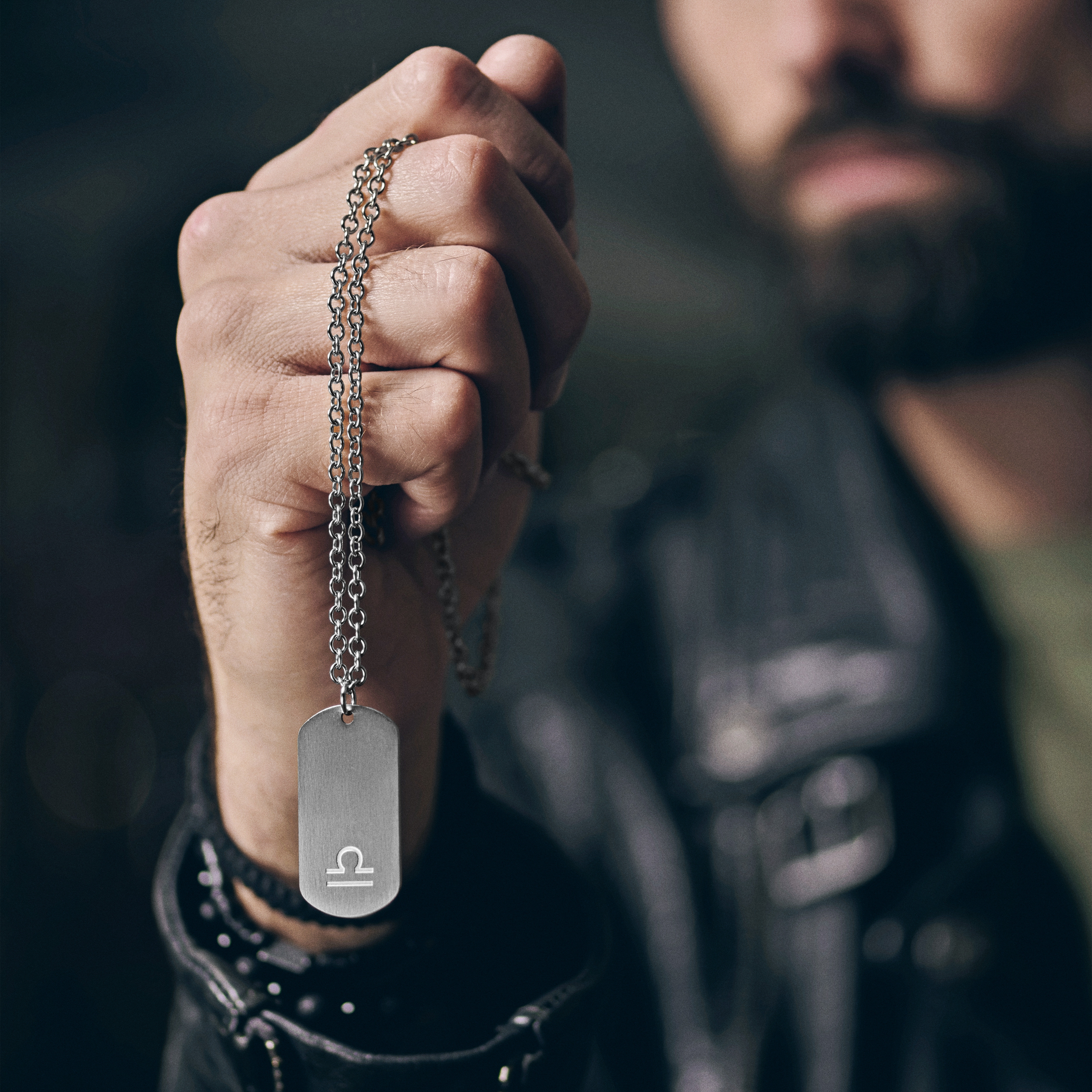 Libra Zodiac Silver-Tone Steel Necklace - 2