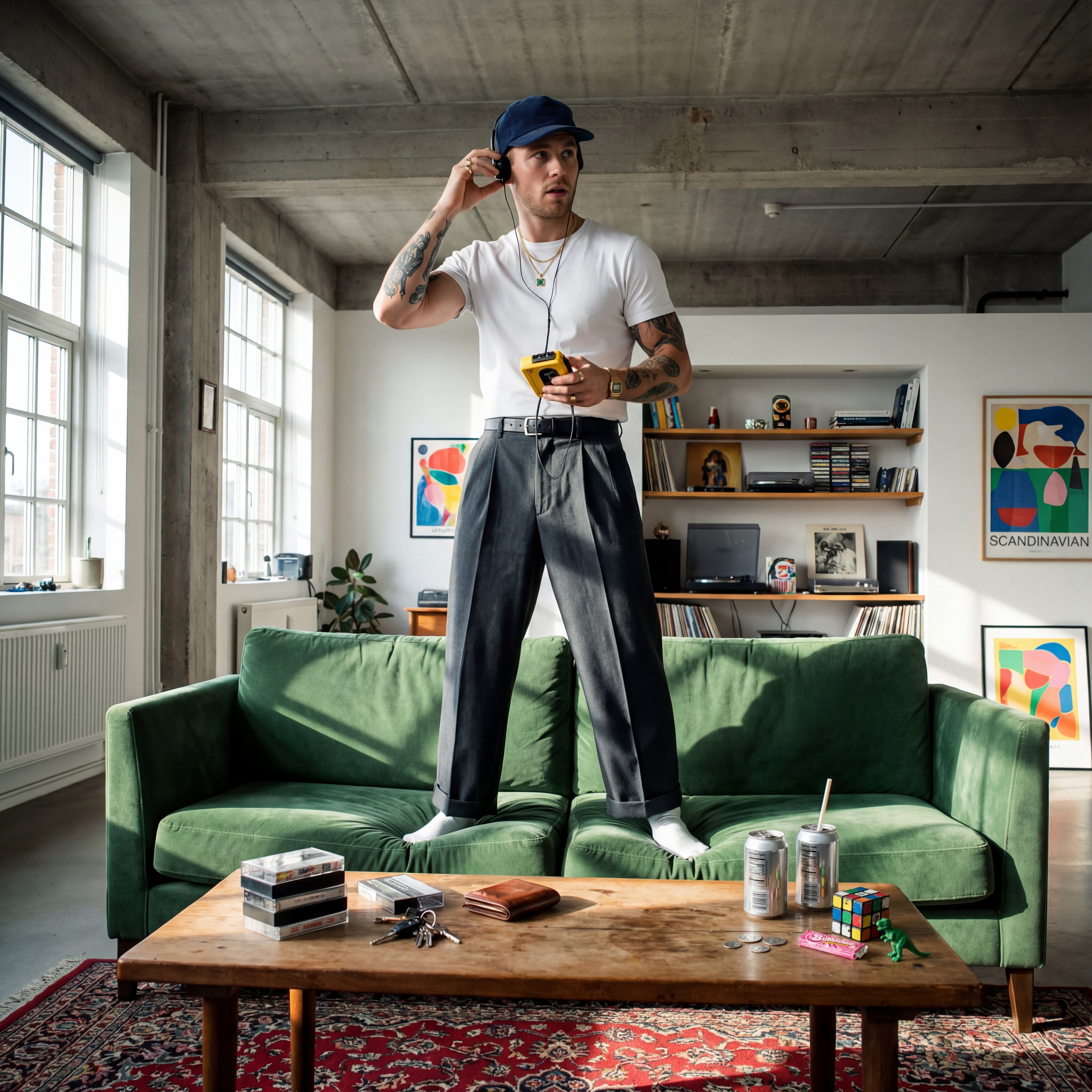 Cruz | Collana quadrata di agata verde in color oro - 6