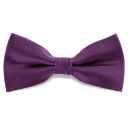 Purple Pre-Tied Silk-Twill Bow Tie 