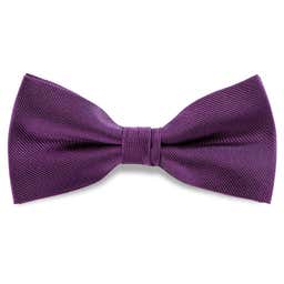 Dark Violet Silk-Twill Pre-Tied Bow Tie
