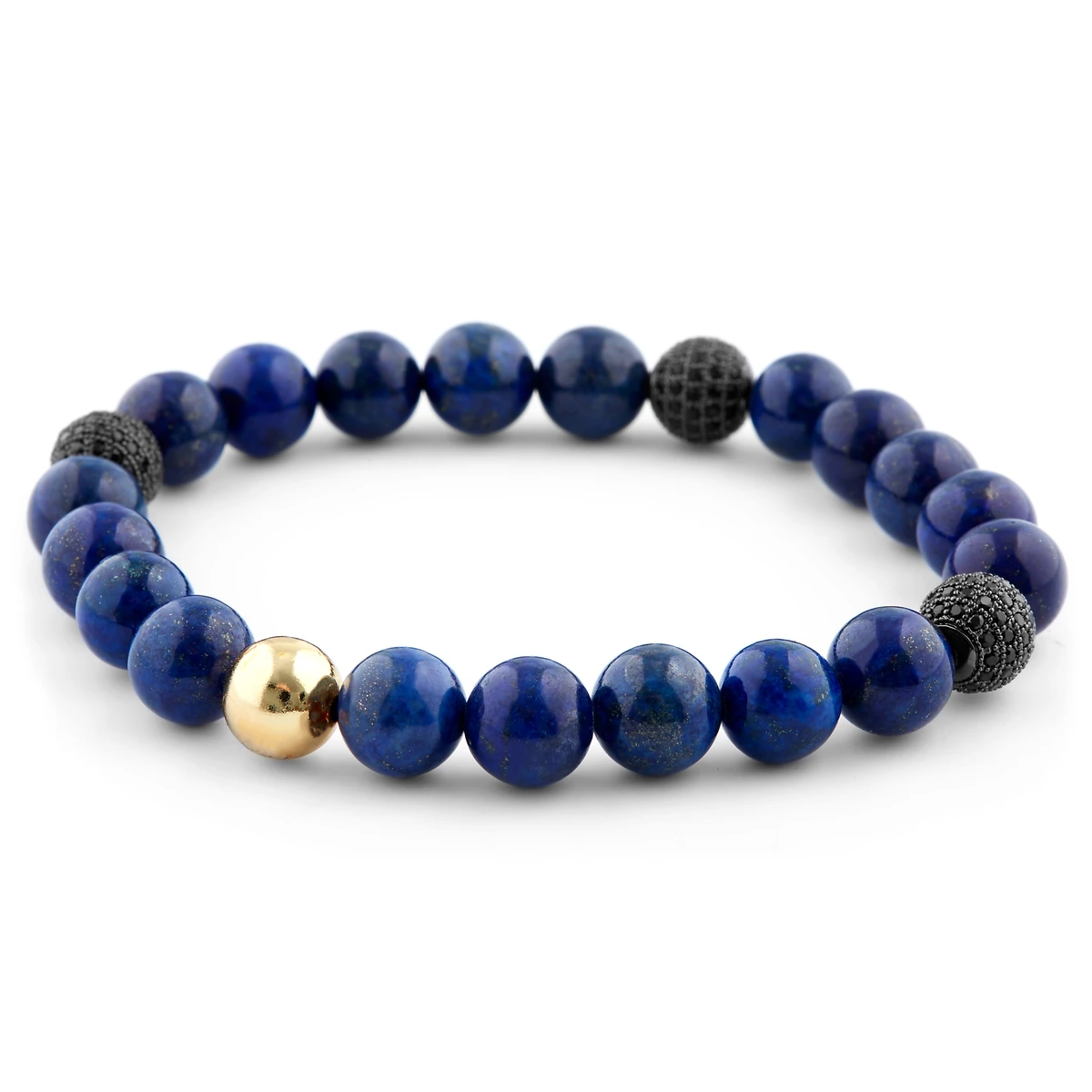 Pulsera De Lapislázuli Natural Para Mujer - Azul, Diámetro 61 Mm, Piedra Genuina, Artesanía Tallada