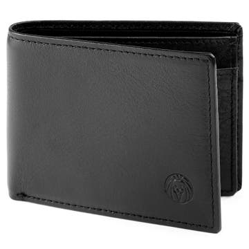 Malá čierna kožená peňaženka