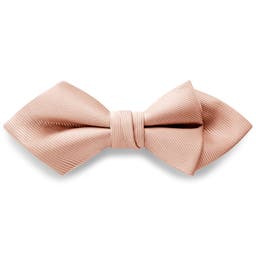 Rose Pink Pre-Tied Grosgrain Diamond Tip Bow Tie