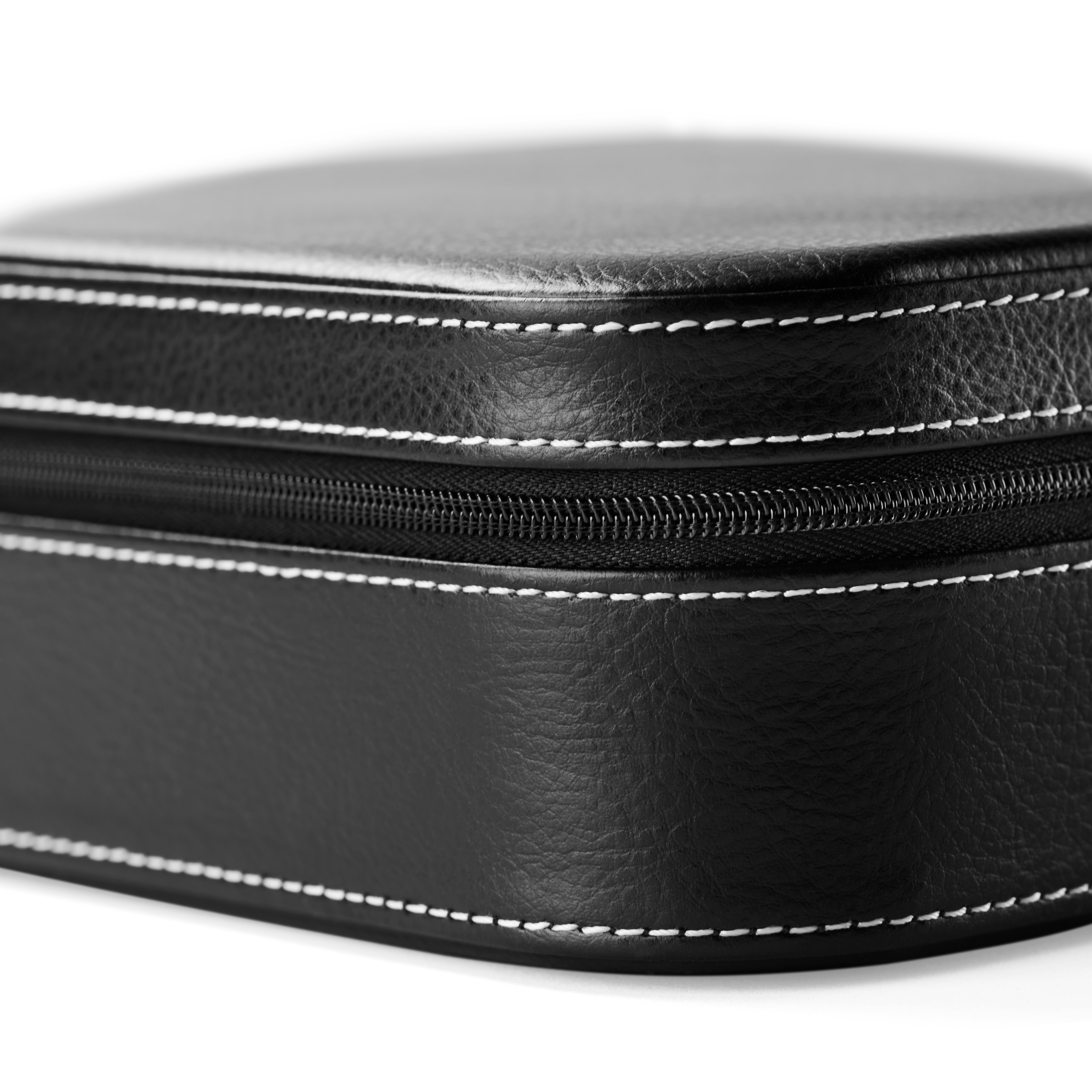 Liten Brille- og Smykkeveske i Sort Skinn - 5