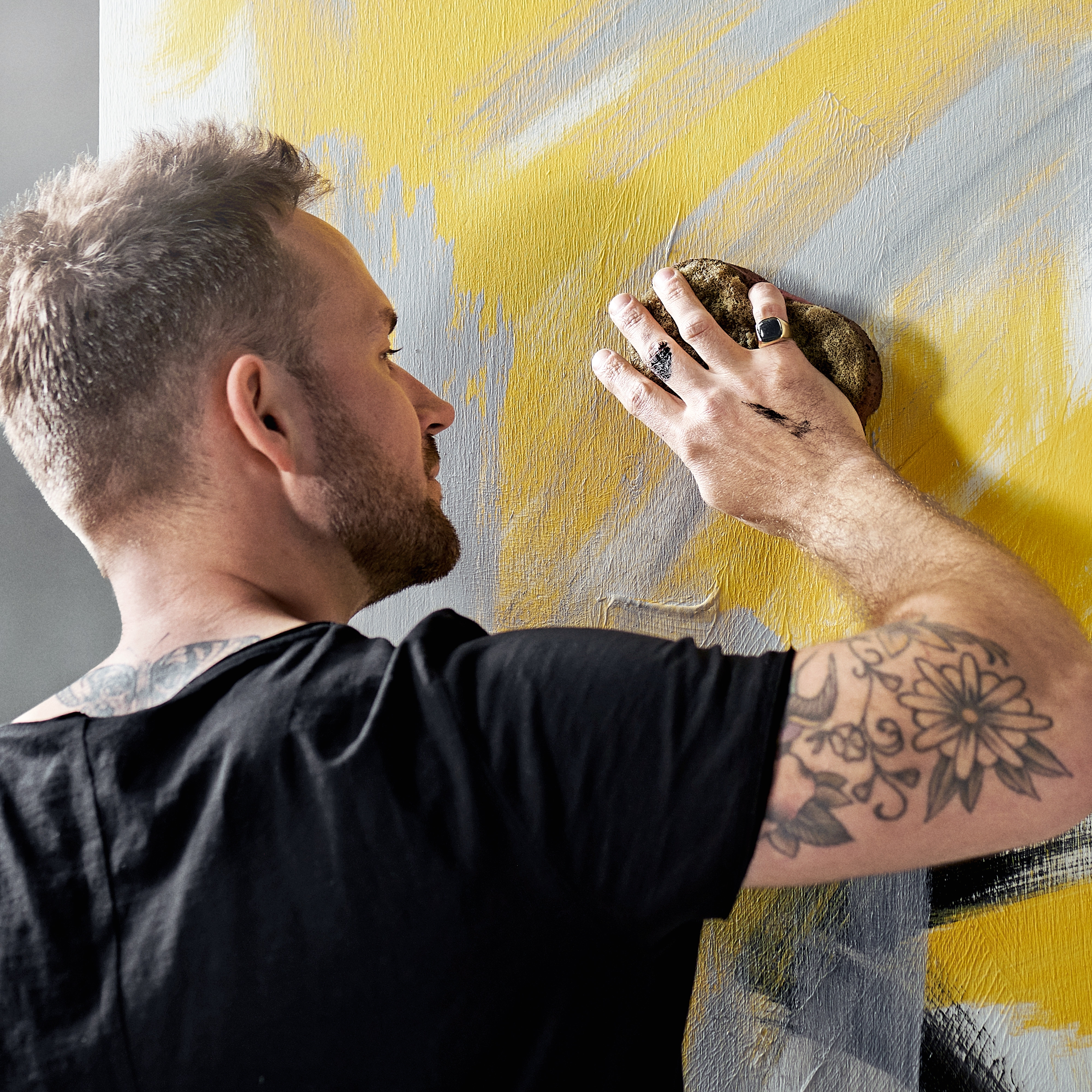 Aras | Goldfarbener Moosachat | Pinky Signet Ring - für den kleinen Finger - 5