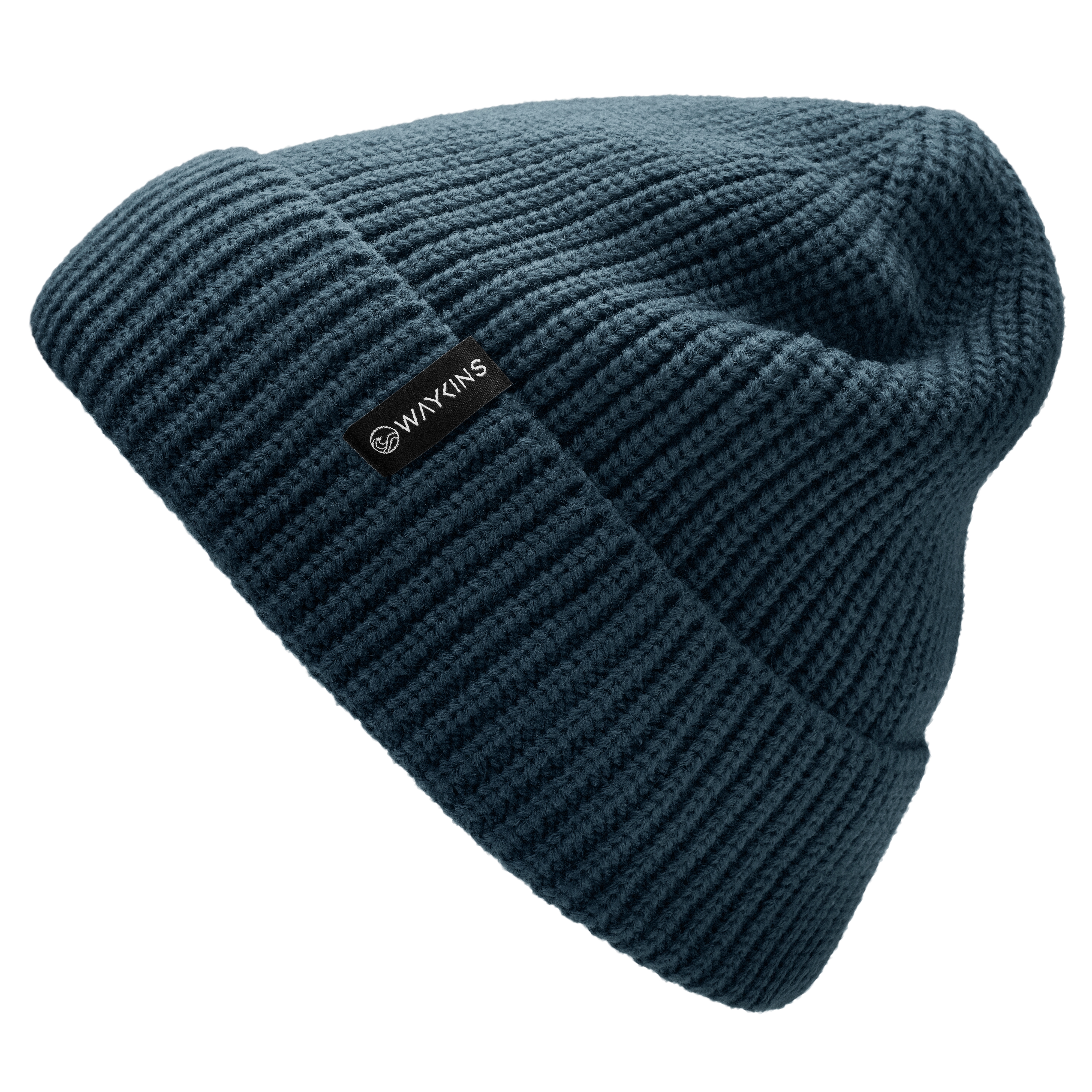 Baltic | Donkerblauwe Geribde Acryl Beanie - 3