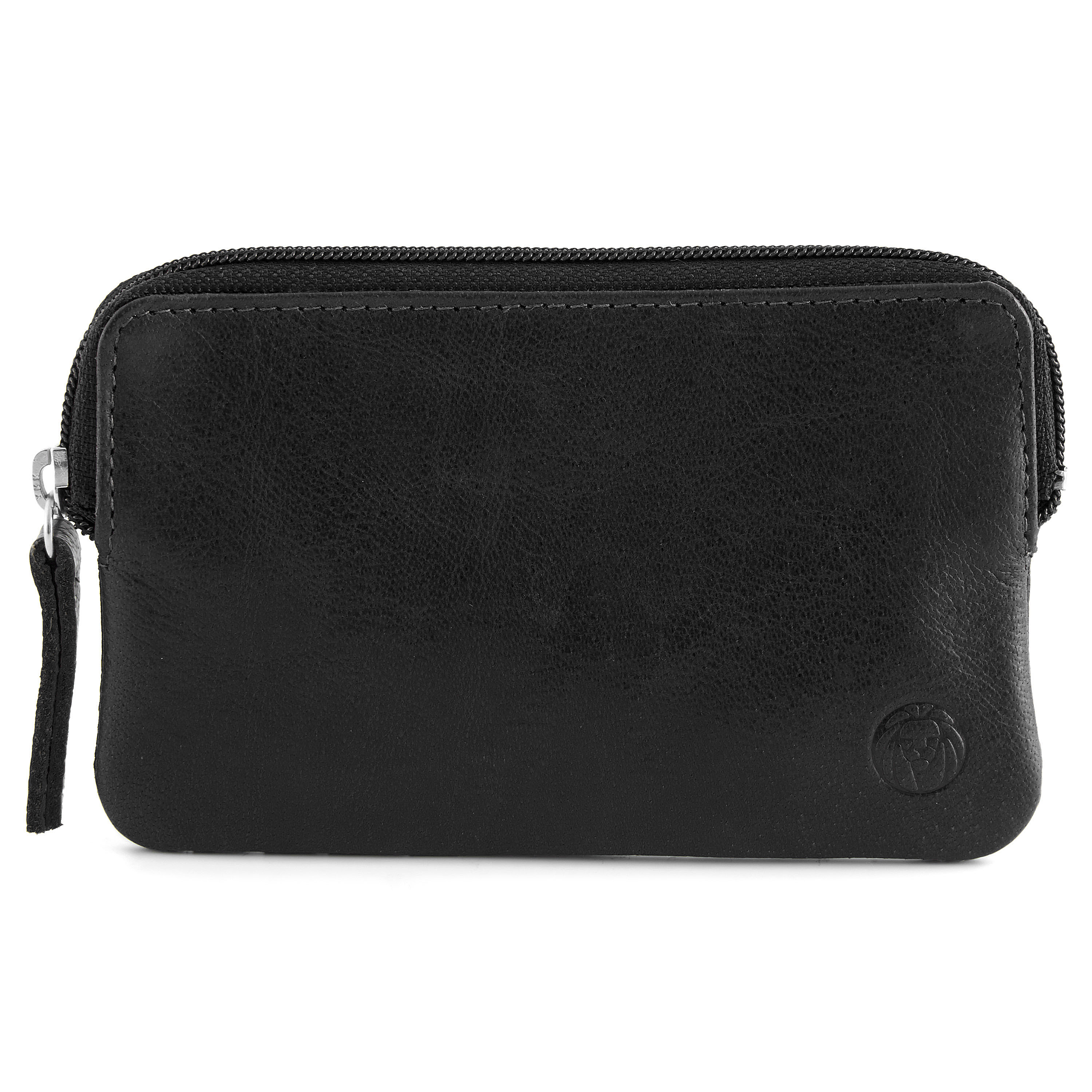 Musta California-nahkalompakko vetoketjulla  - 3