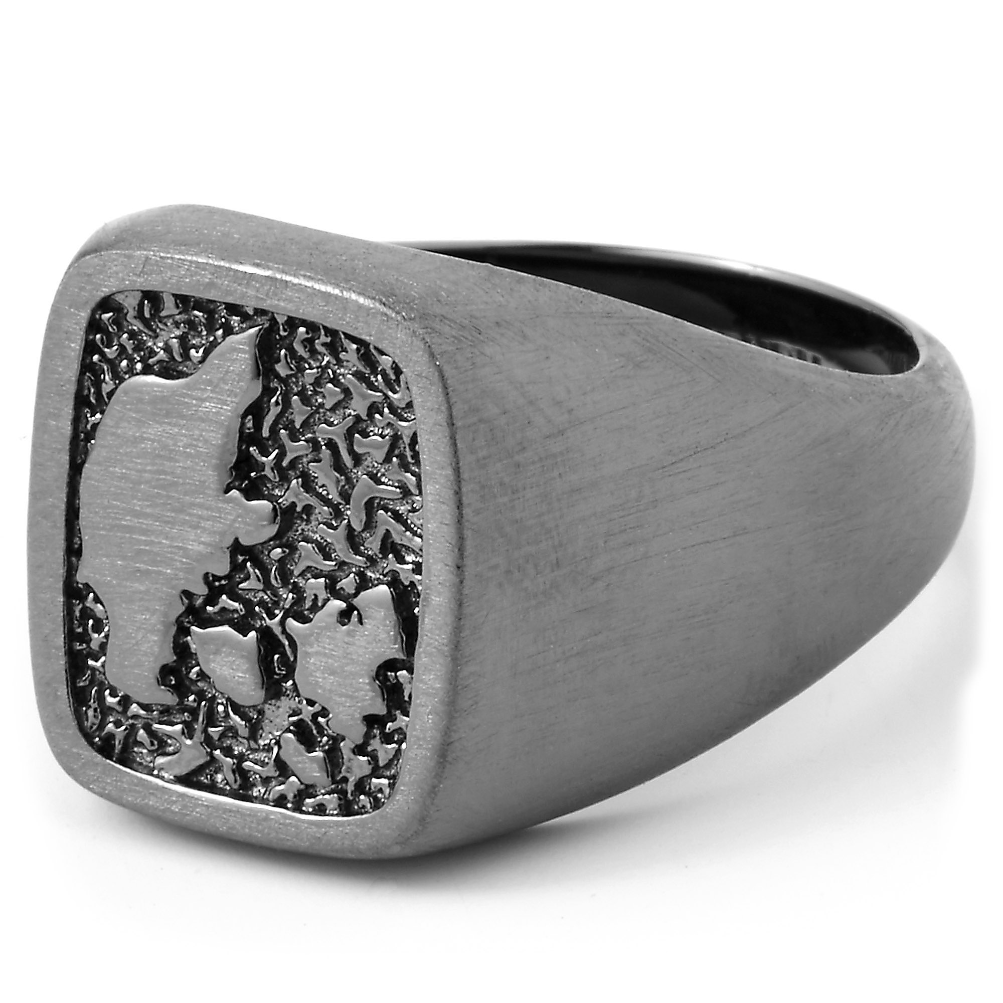 Anillo de plata 925s oxidada con motivo danés - 1