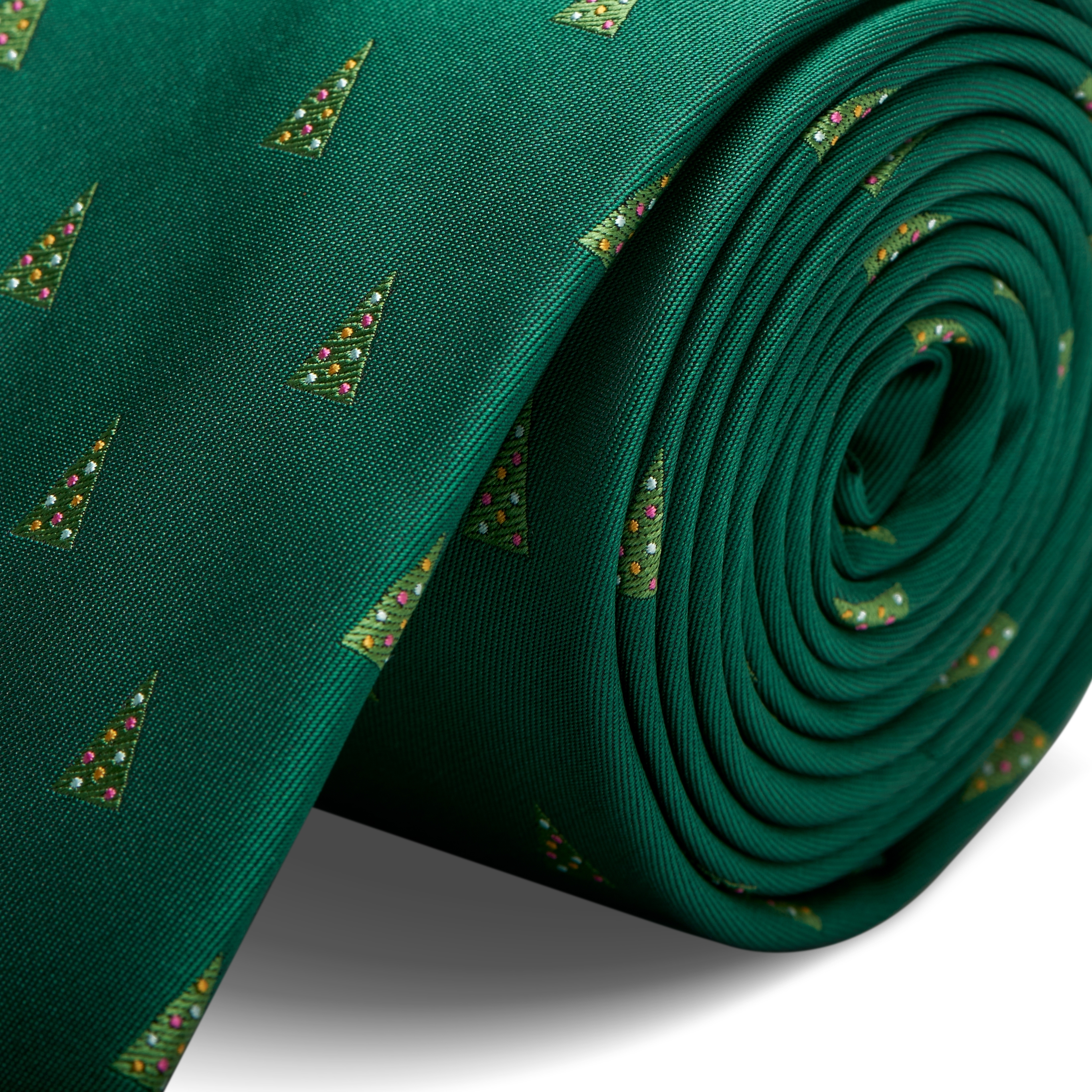 Grön Julslips med Julgranar - 4