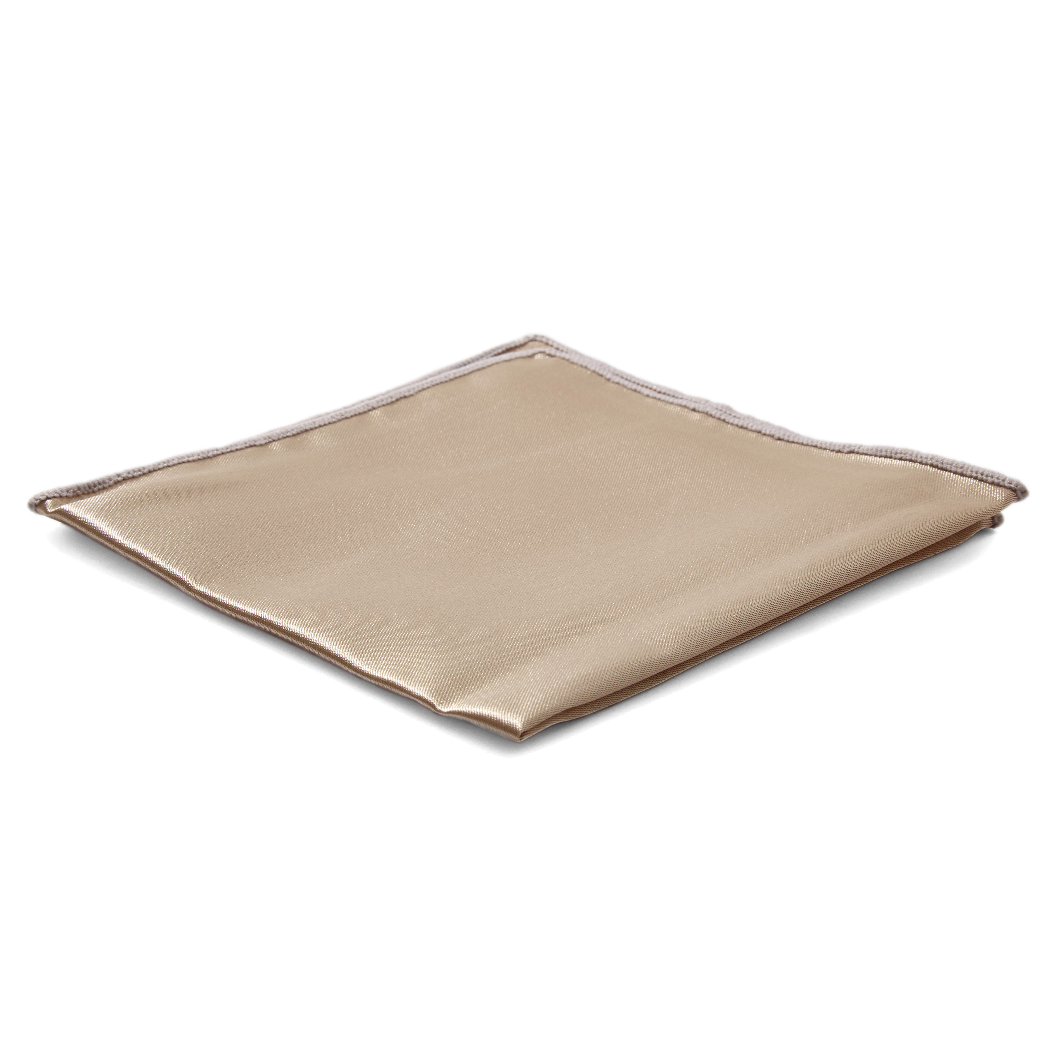 Champagne Pre-Tied Bow Tie & Pocket Square Set - 2