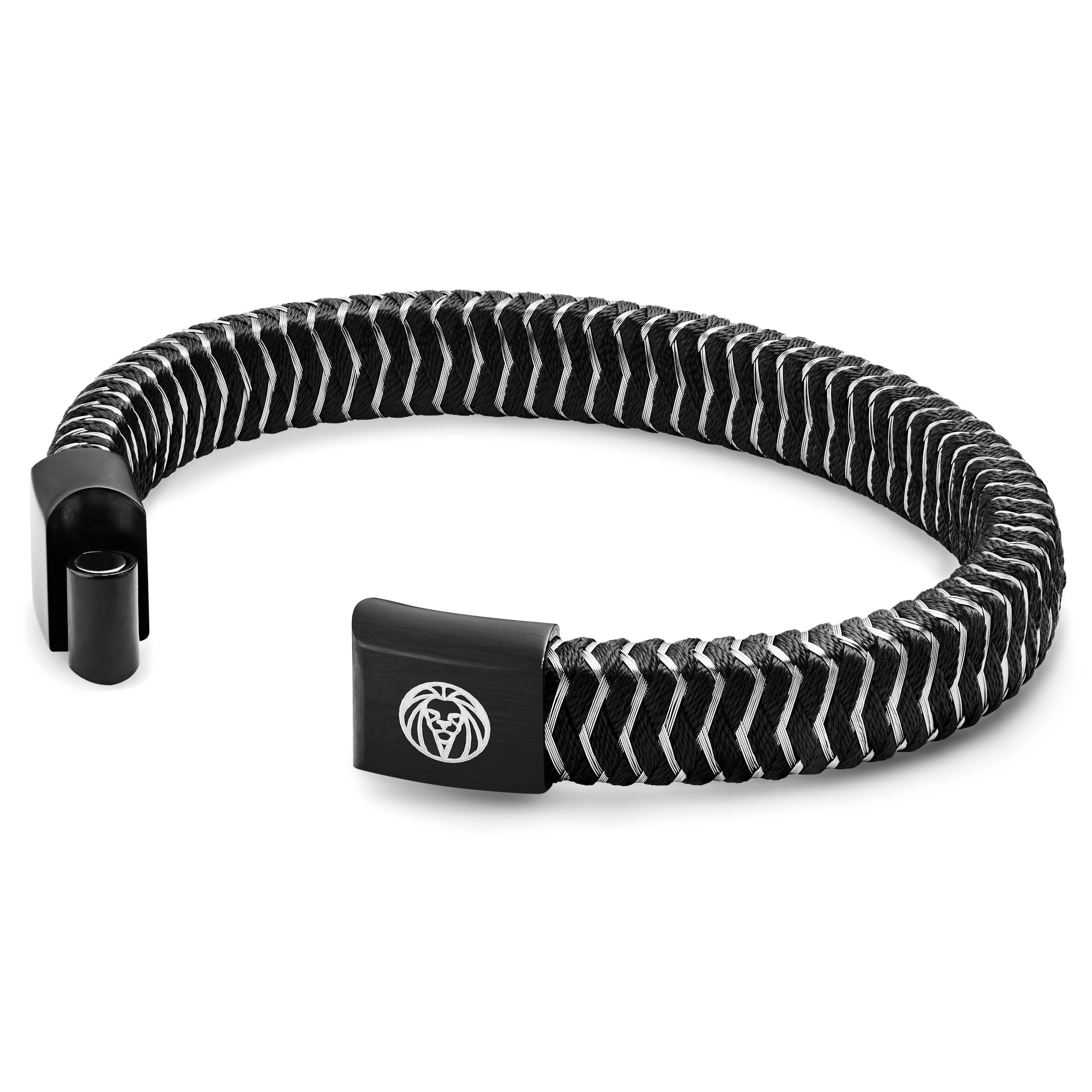 Bracelet en fil d'acier inoxydable noir - 2