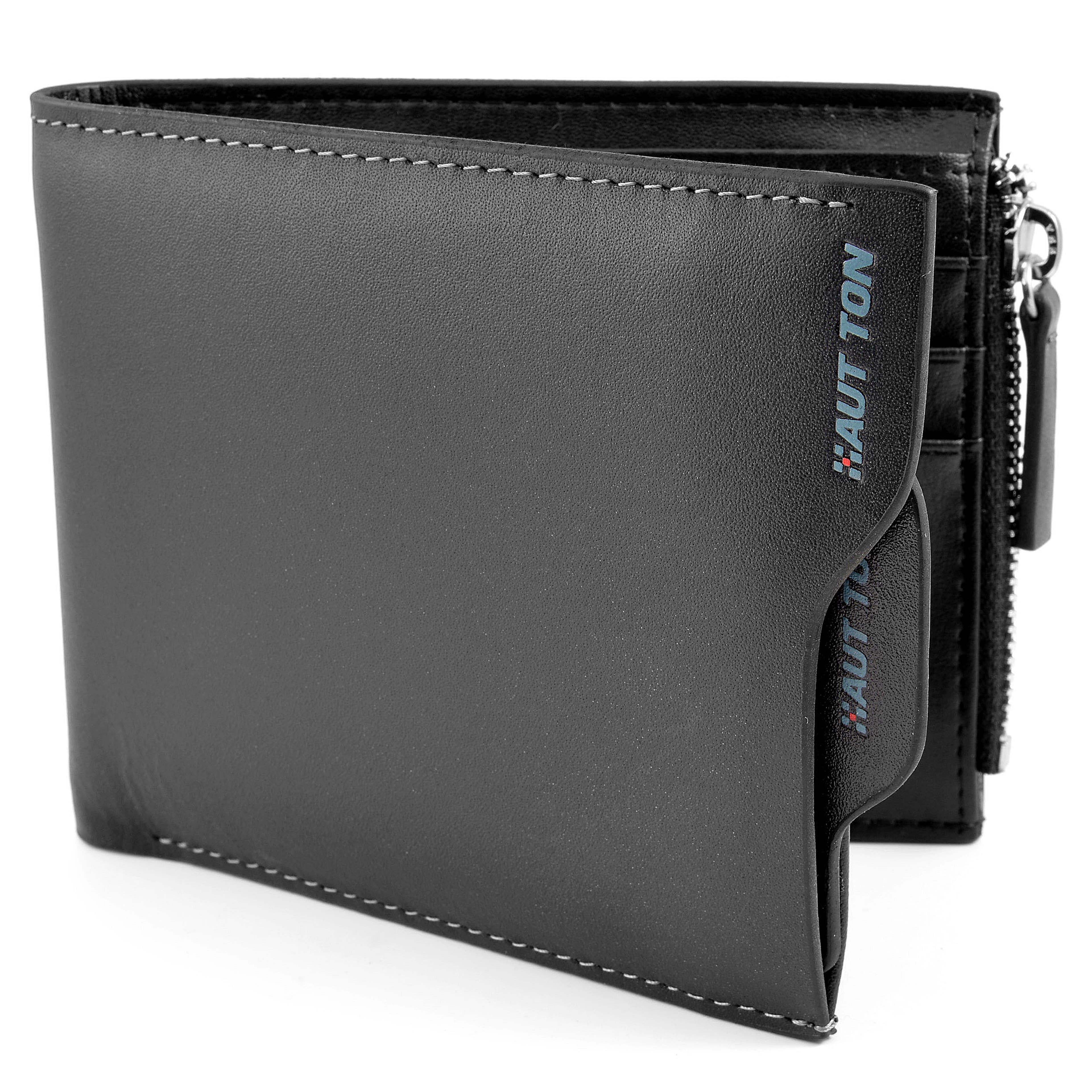 Zwarte Xila Lederen Portemonnee - 1