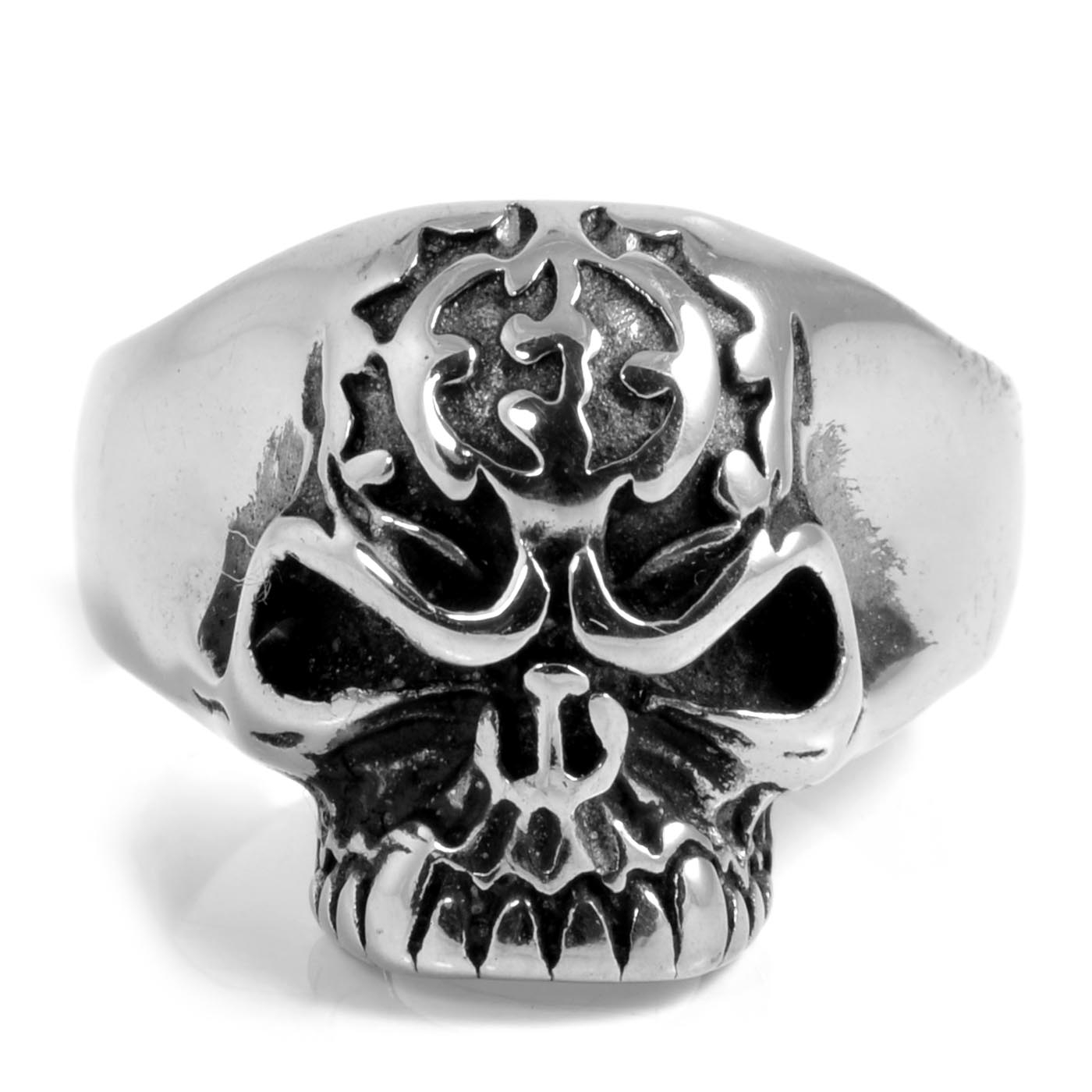 Ghost Skeleton Skull Steel Ring - 3