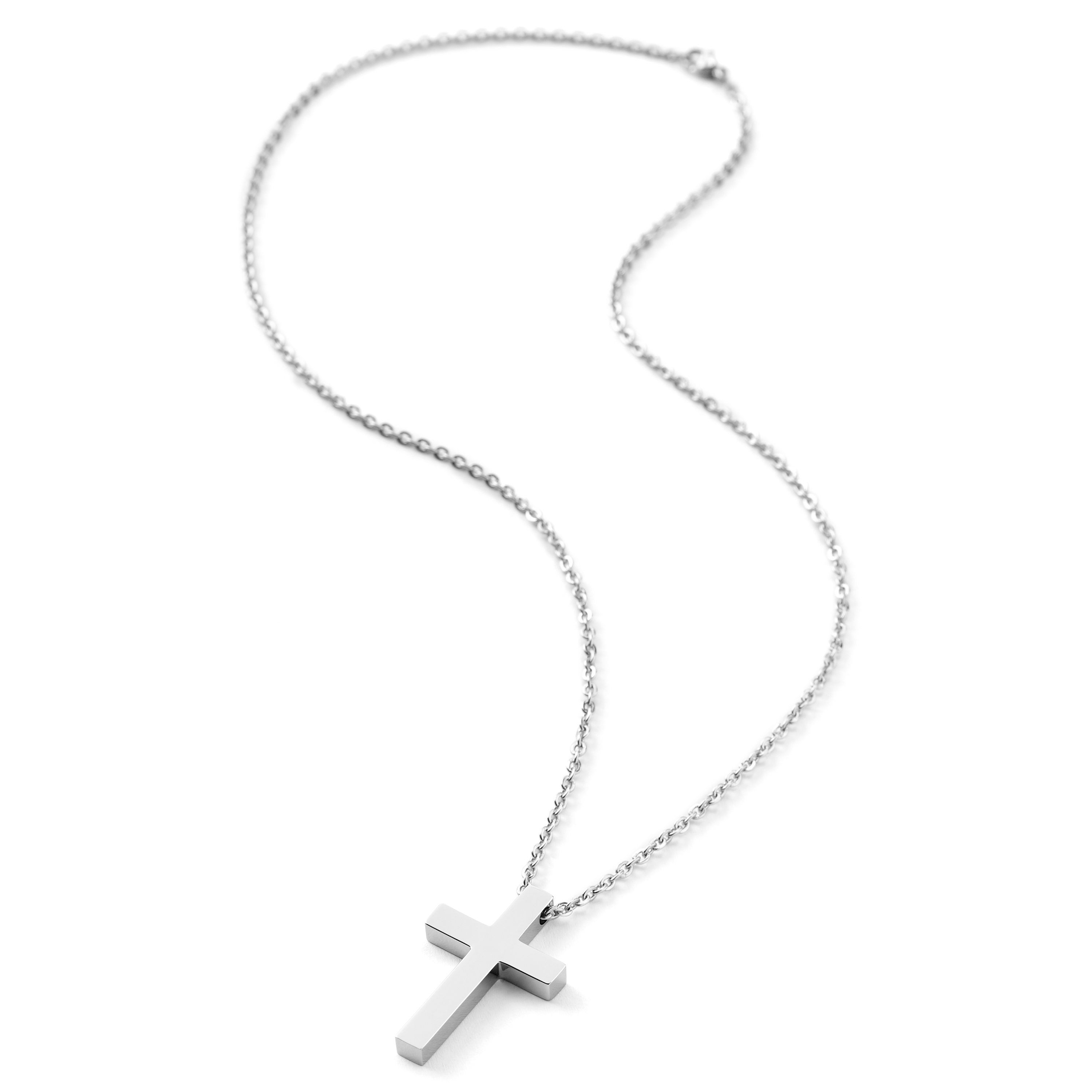 Classic Stainless Steel Cross Necklace - 6