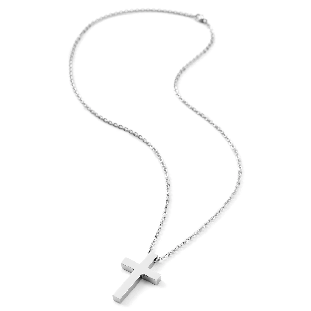 3 roestvrijstalen kruisketting voor dames en heren, klassieke 3 roestvrijstalen kruisketting voor dames en heren, klassieke