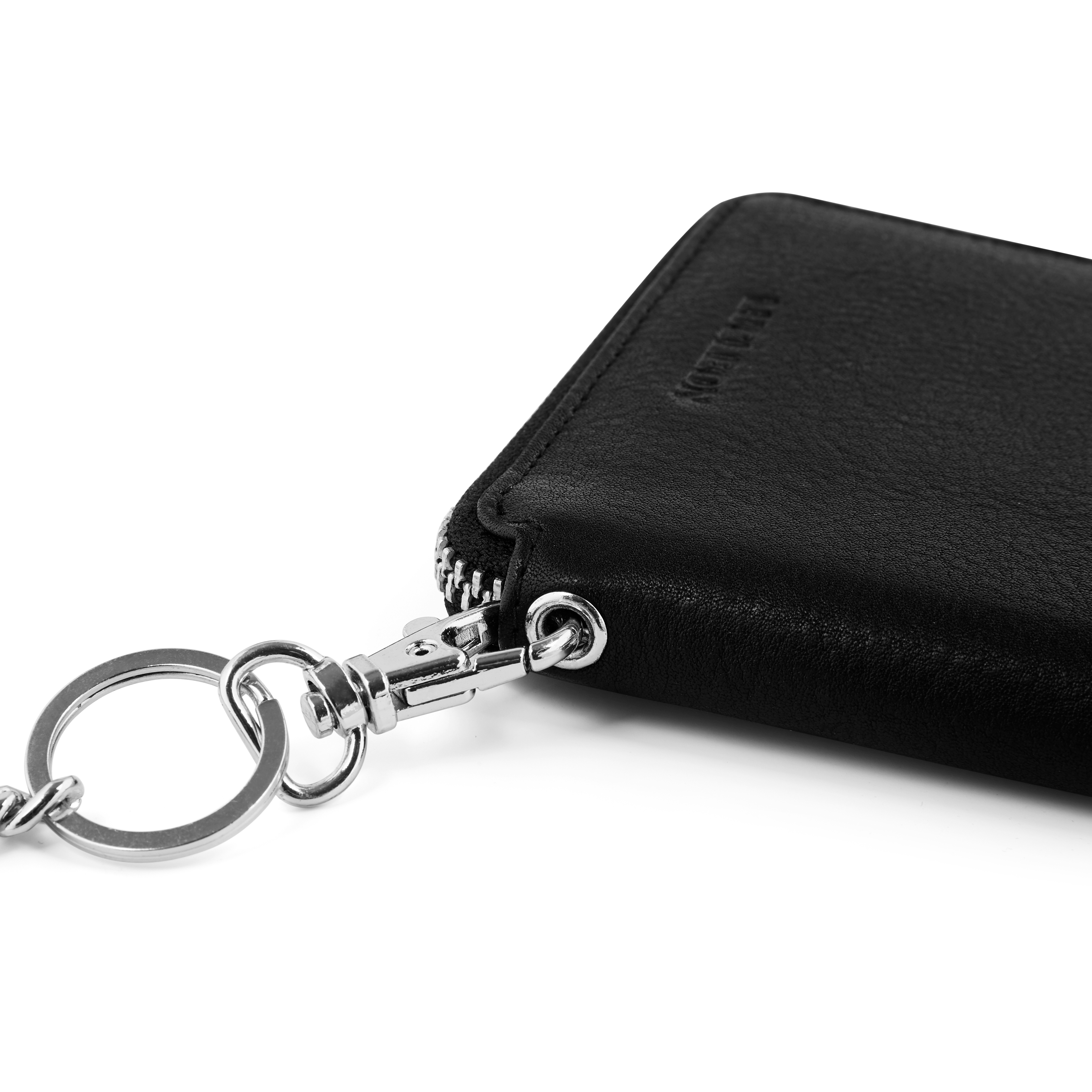 Cartera de cuero negra RFID Lamar - 9
