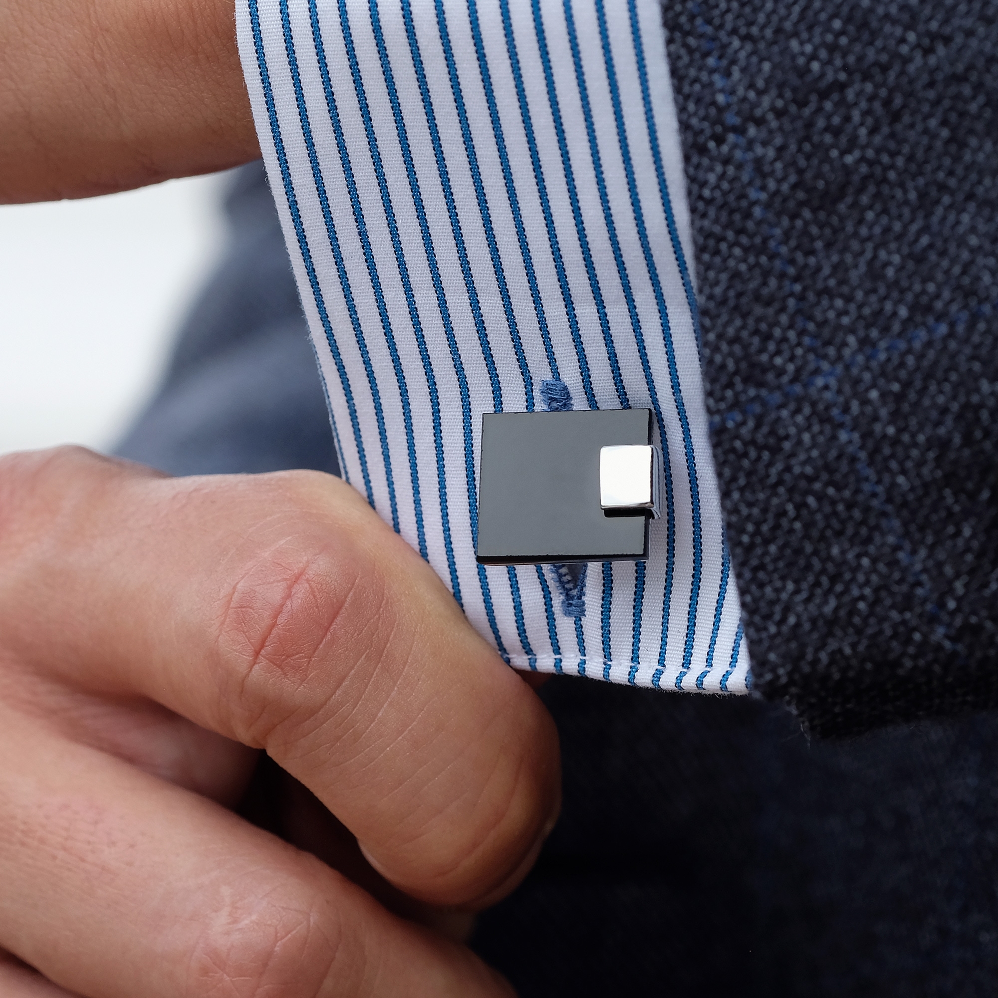 Svarte Stilige Maskuline Mansjettknapper - 2