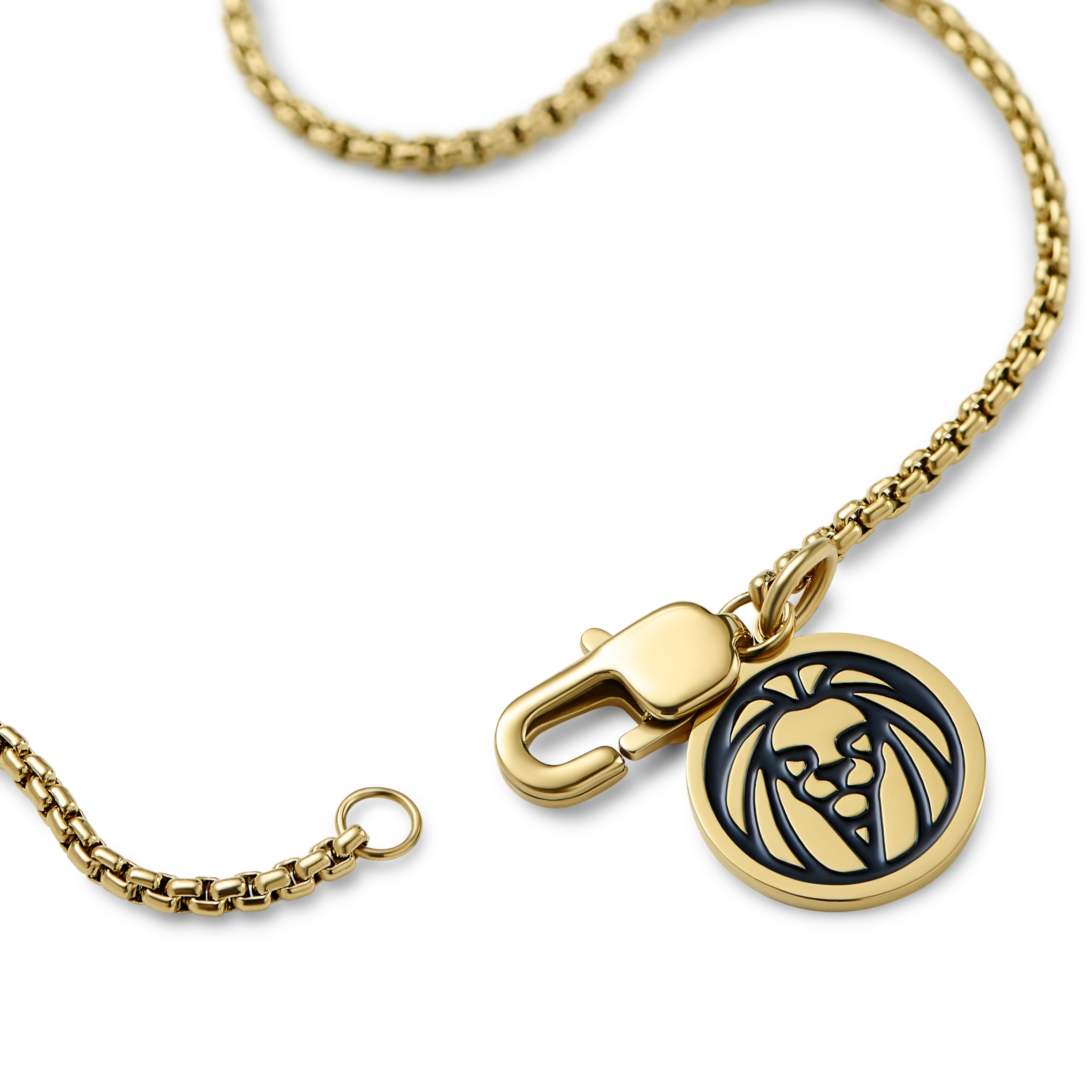 Essentials | 1/32" (1 mm) Gold-Tone Curved Box Chain Bracelet - 5