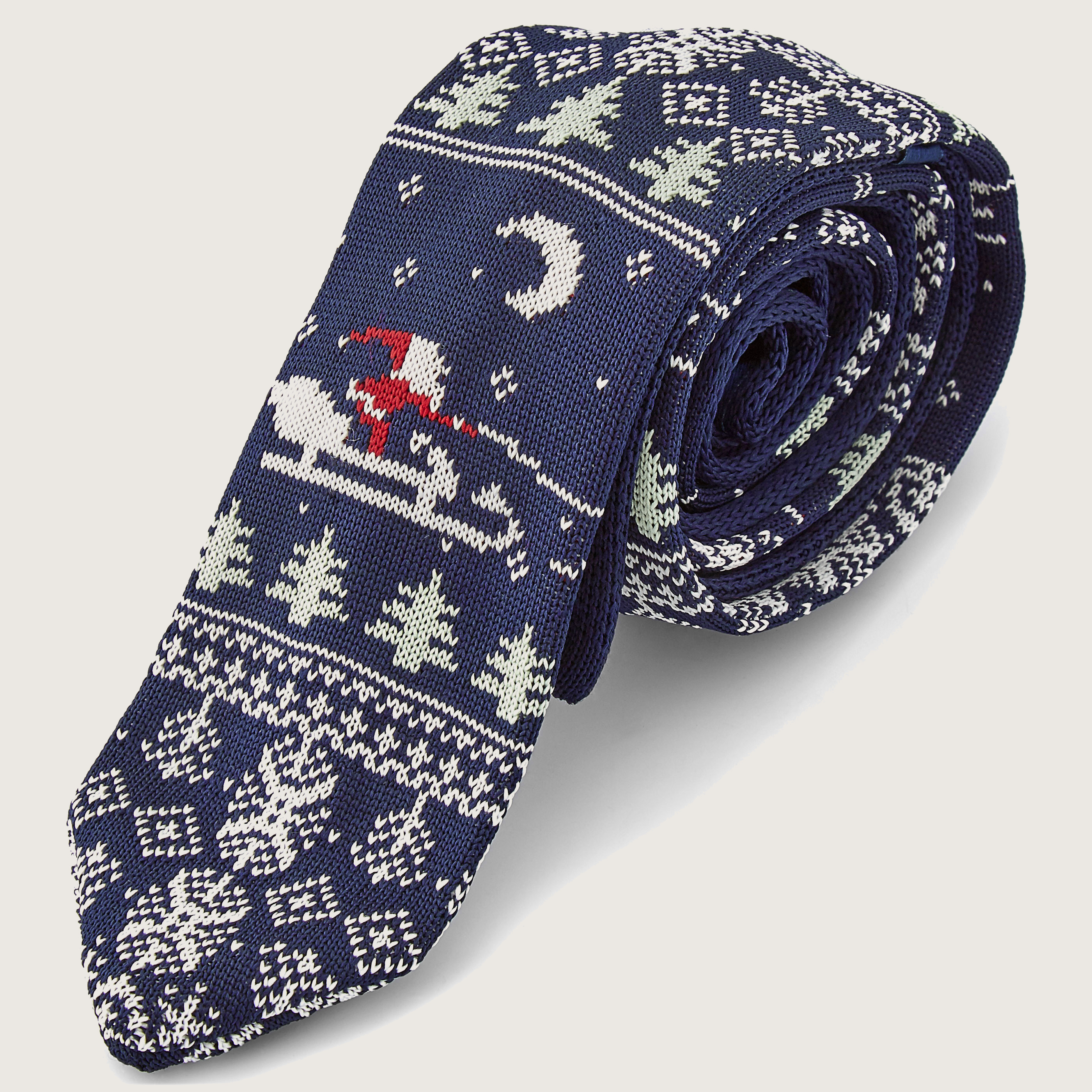 christmas knit tie