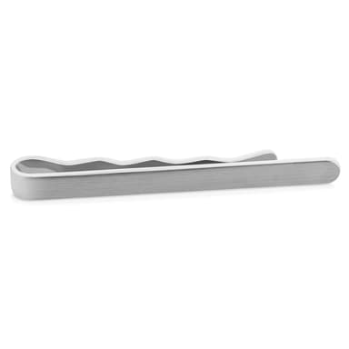 Matt silberfarbene abgerundete Krawattenklammer 5.5 cm Matt silberfarbene abgerundete Krawattenklammer 5.5 cm