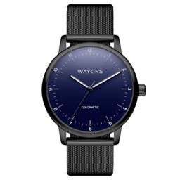 Colornetic  | Black With Colour-Changing Dial Stainless Steel Mesh Watch