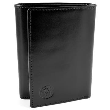 Czarny potrójnie składany portfel