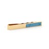 Short Turquoise Gold Tie Bar