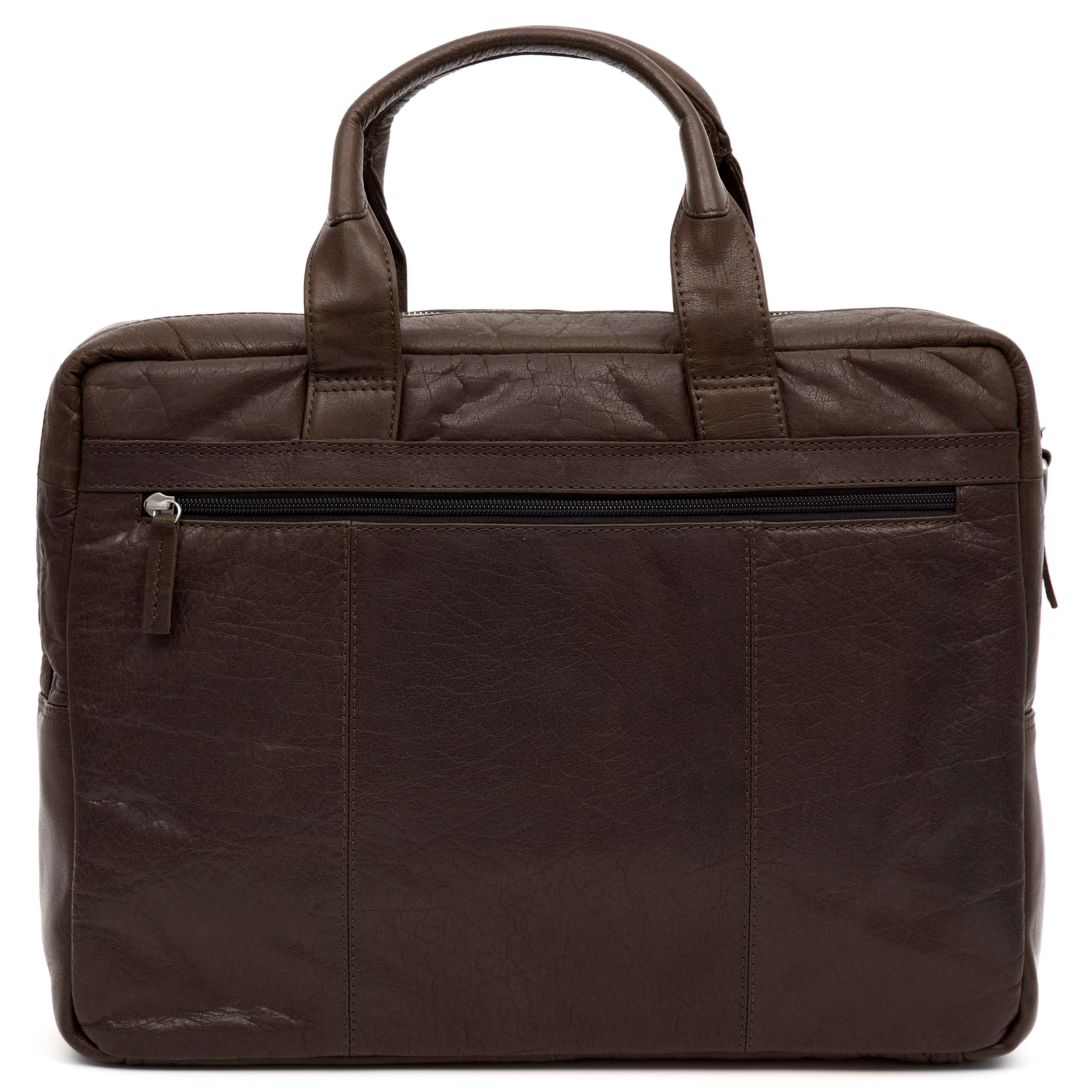 Montreal Brown Leather Work Bag - 6