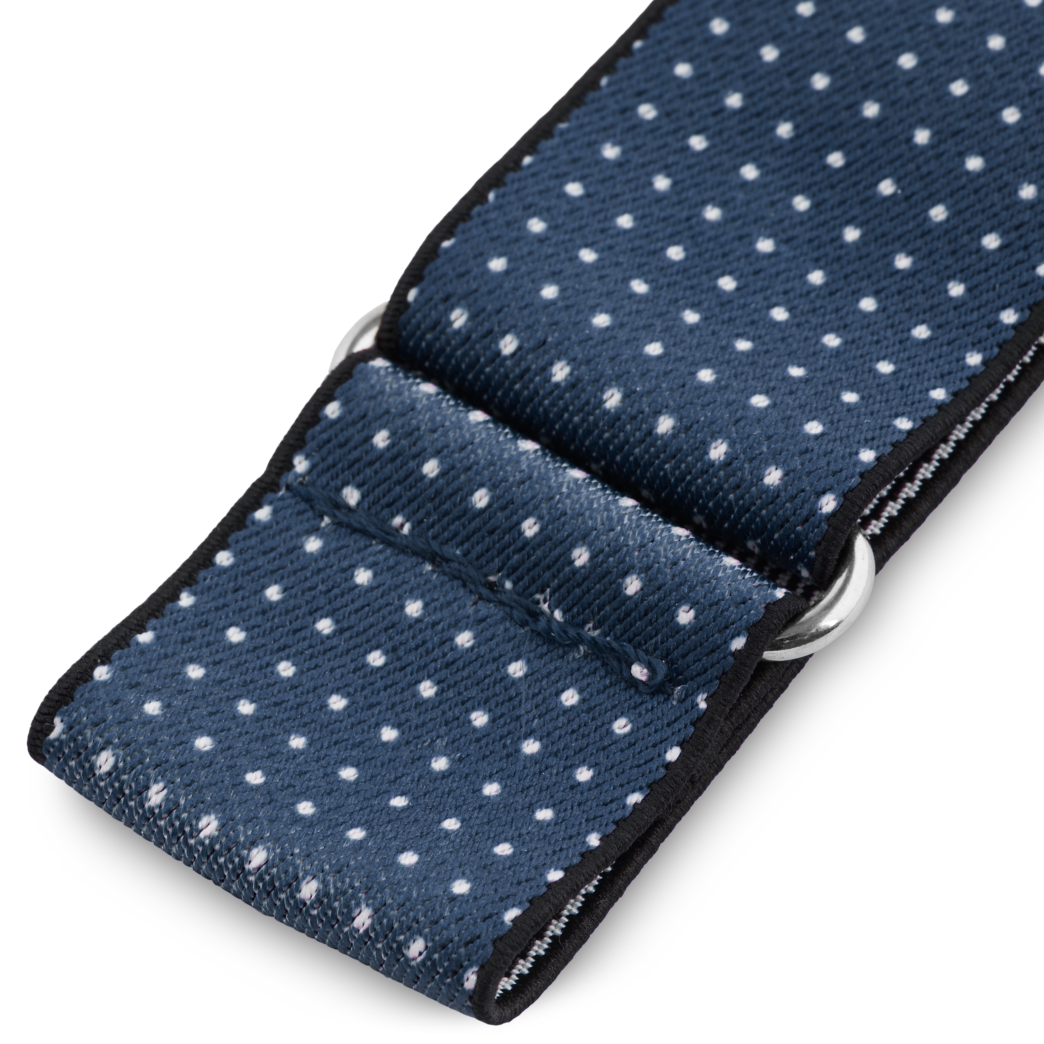 Tours-de-bras bleu marine avec motif à pois au profil large - 2