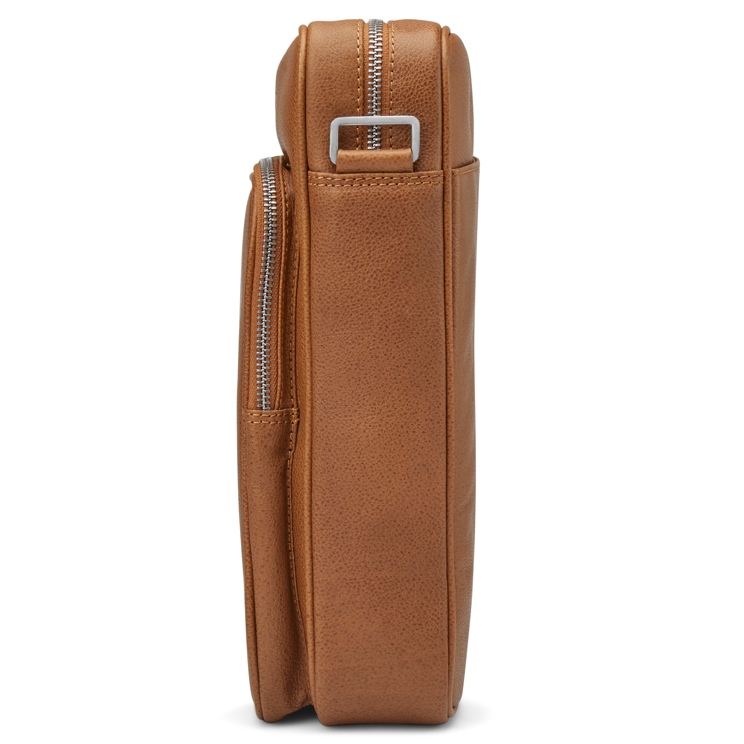 Tan Leather Reporter Bag - 5