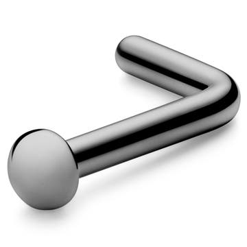 6 mm Silver-Tone Dome-Tipped Titanium Nose Stud 6 mm Silver-Tone Dome-Tipped Titanium Nose Stud