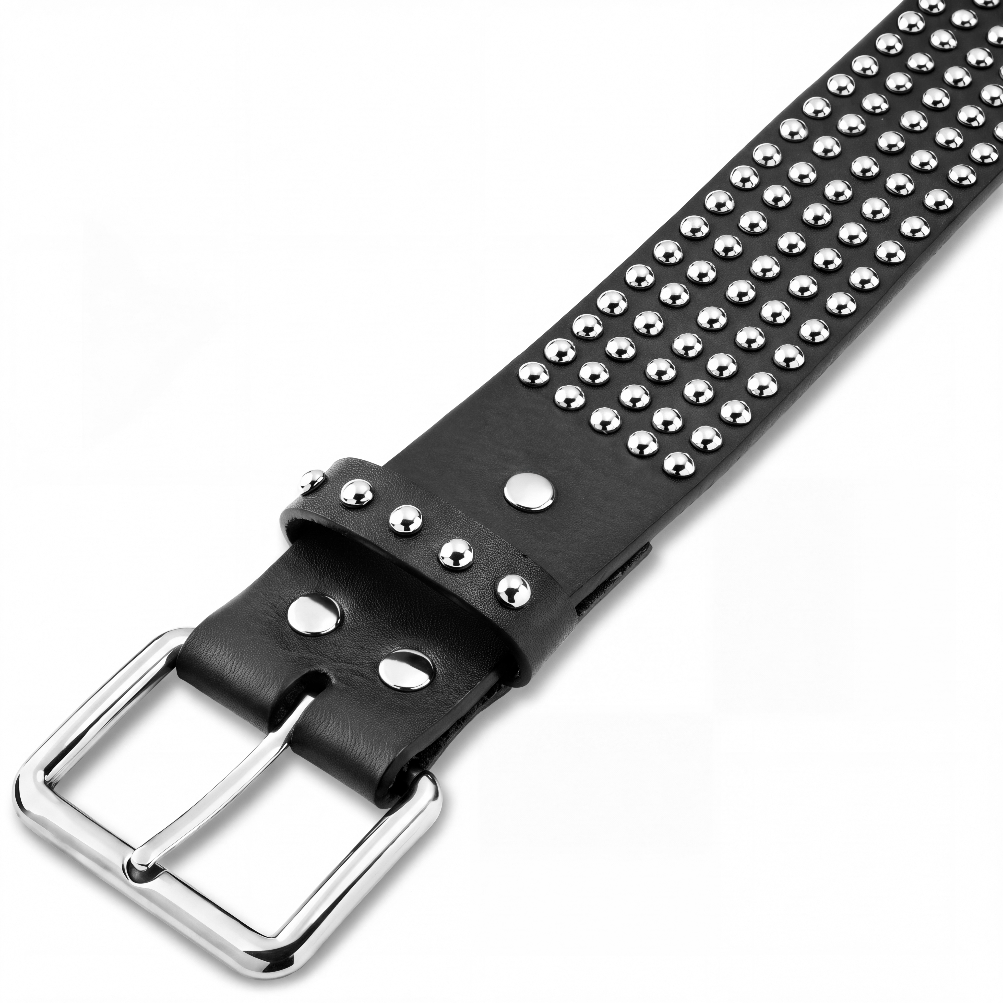 The Intro | Ceinture cloutée Showoff en cuir noir - 7