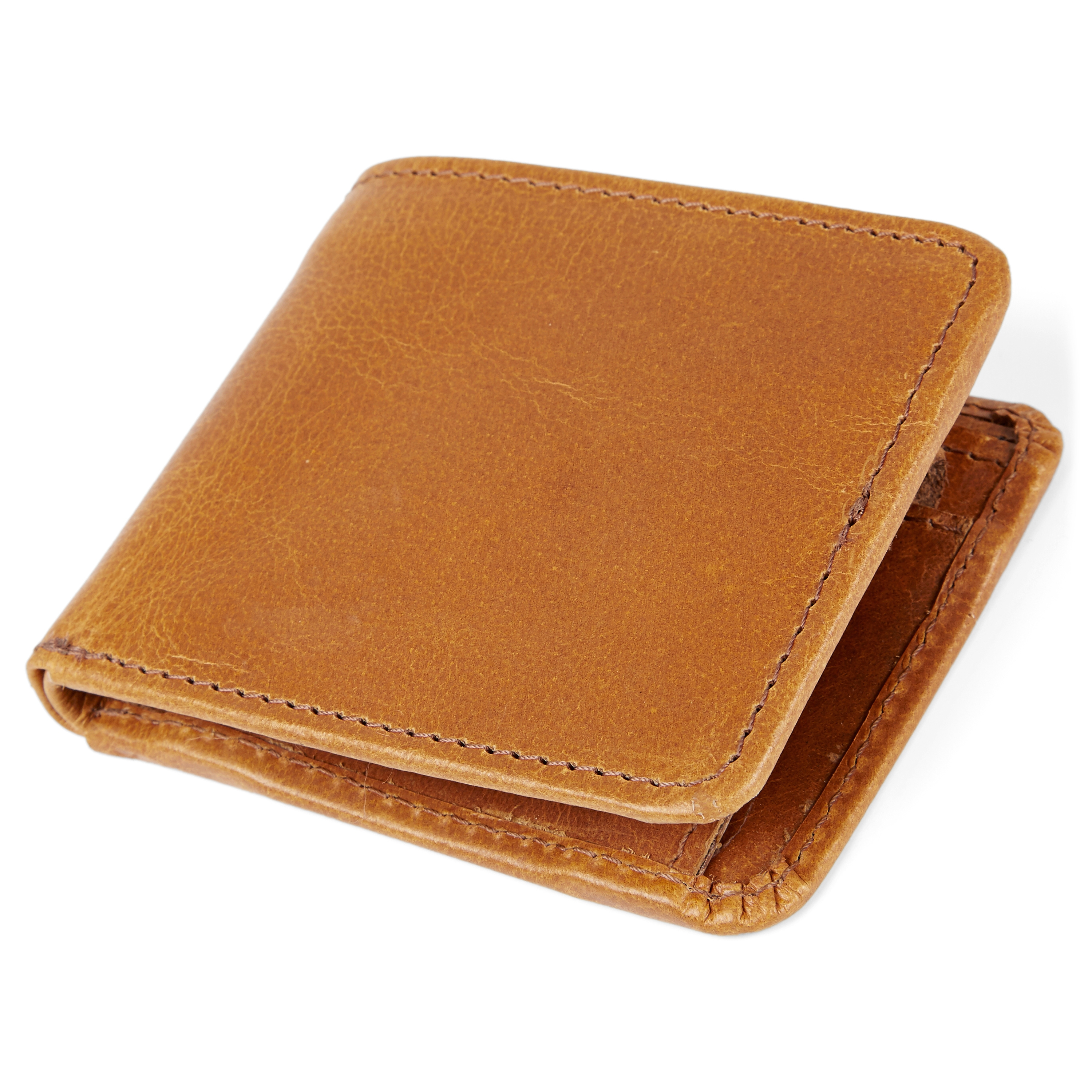 Rustikk Lysebrun Skinnlommebok - 6