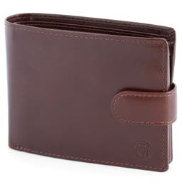 Hnedá ergonomická kožená peňaženka Jasper